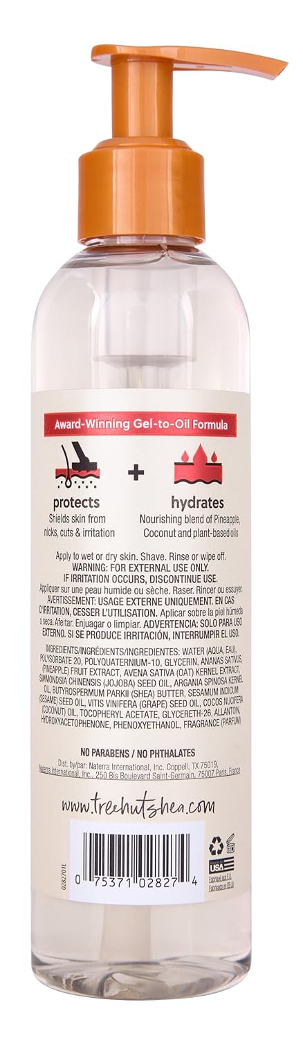 Tree Hut Coco Colada Moisturizing Shave Oil, Gel-to-Oil Formula, Ultra Hydrating Barrier for a Close, Smooth Shave, For All Skin Types, 7.7 fl oz