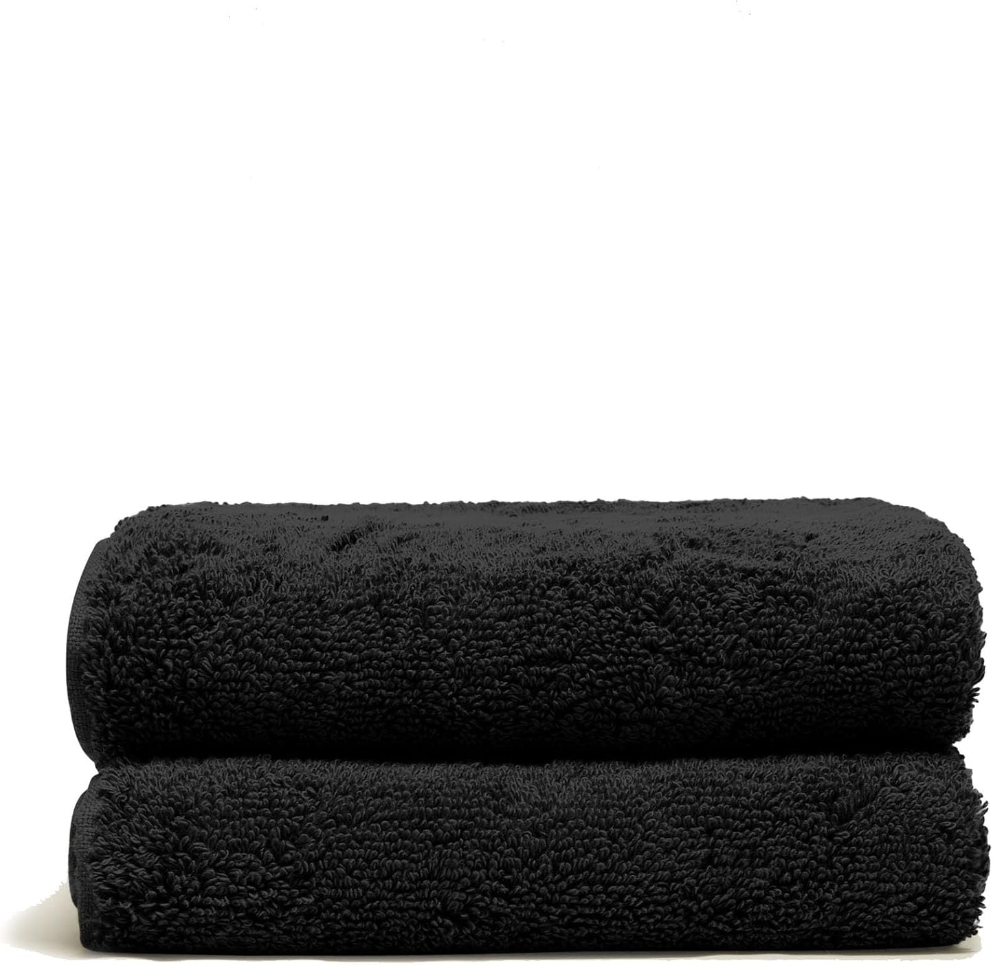 Italic Ultraplush 100% Australian Cotton Hand Towels - Set of 2 Luxury Hand Towels, Ultra Soft and Highly Absorbent 800GSM Towels for Bathroom,Shower, Hotel, and Spa (Black)