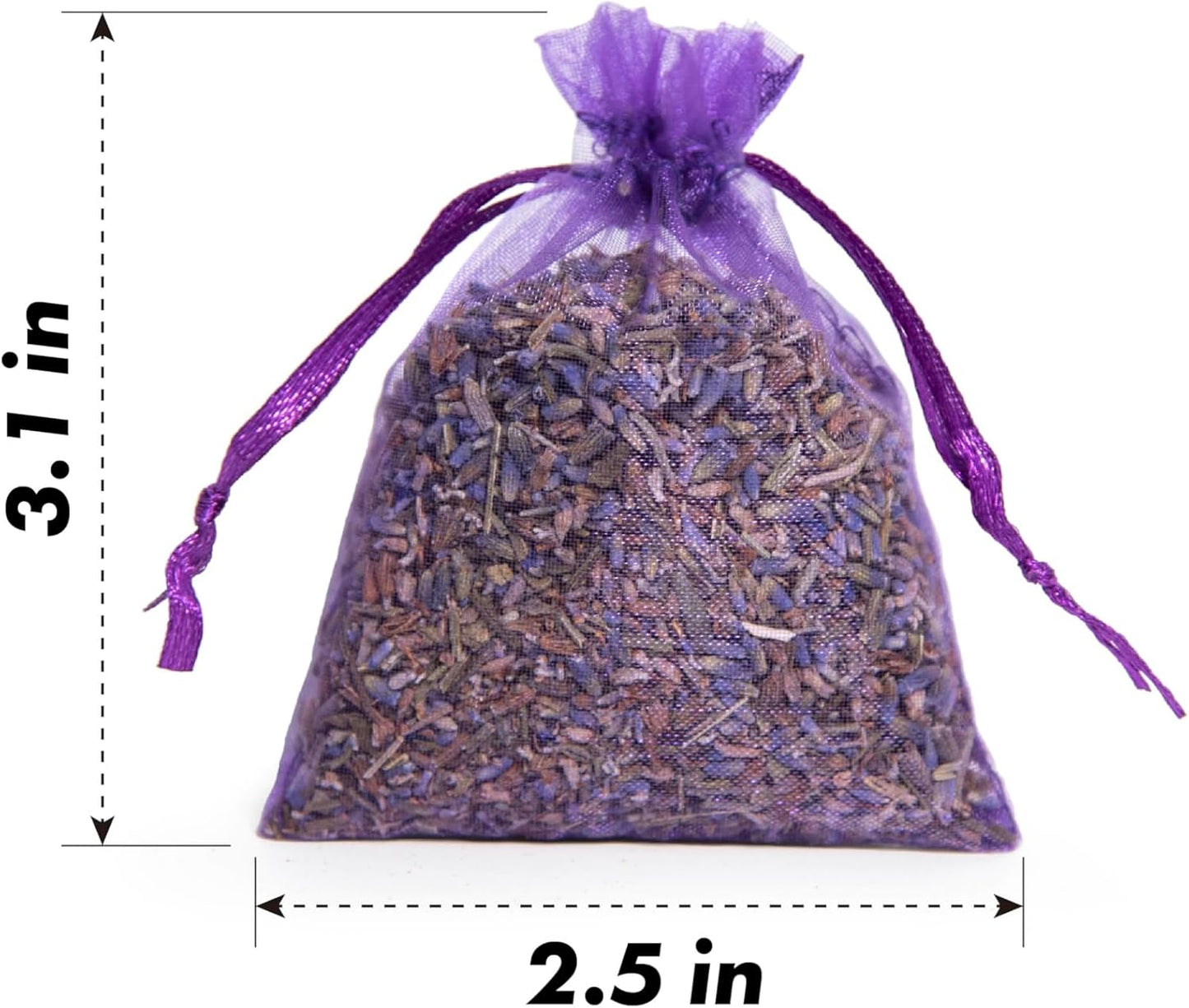 Bag of 12 Sachets Dried Lavender Flower Lavender Sachets for Drawers and Closets, LV-B-1
