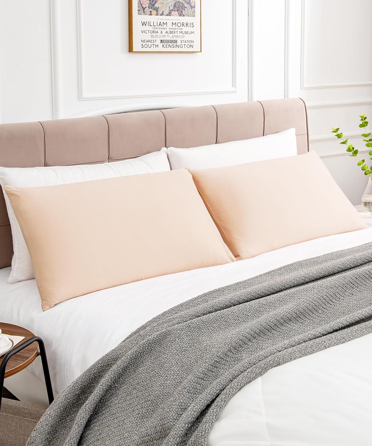 Warmstar Cotton Pillow Cases Queen Size Set of 2, 600 Thread Count Pillowcases 20x30 Inches, Soft Long Staple Cotton Pillowcases Breathable with Envelope Closure,Champagne