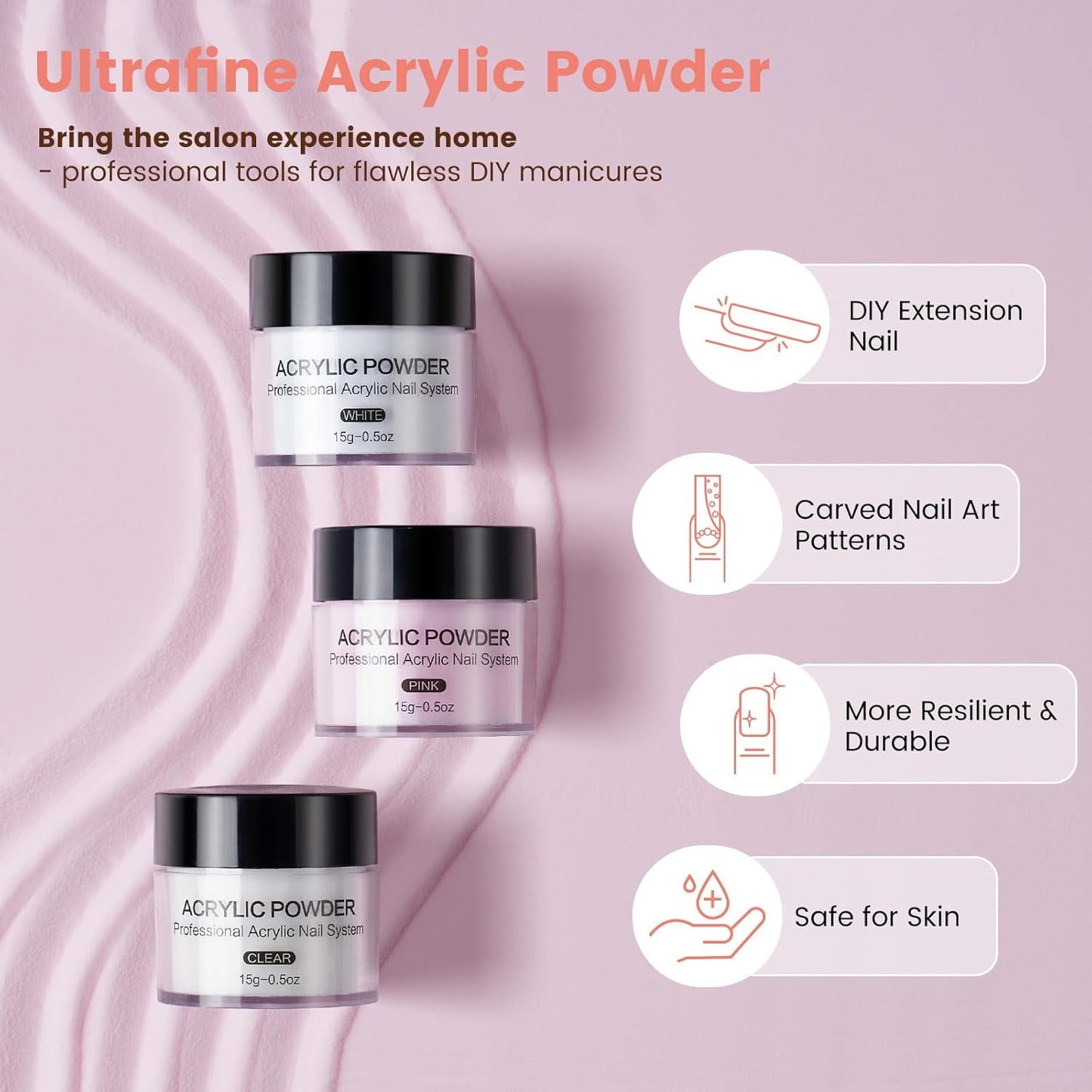 Nail Kit for Beginners with Everything: Practice Nail Hand Acrylic Nail Powder Liquid Set with U V Lamp Drill in Gift Bag for Home Salon(Blue Bag)