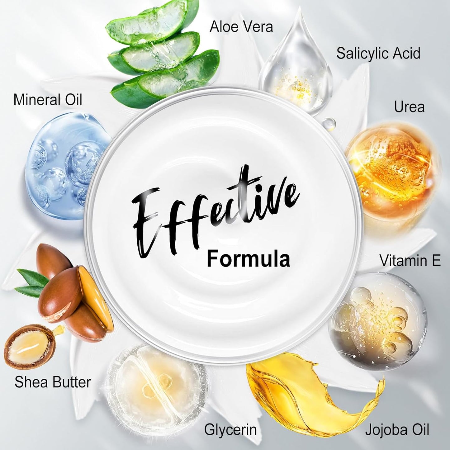 Ultra-Hydrating Urea Cream (Urea Conc. 40.67%), Foot Cream for Dry Cracked Heels and Feet, Pair with Moisturizing Heel Socks for Cracked Heel Treatment, Heel Socks Included (5.29 OZ/150g)