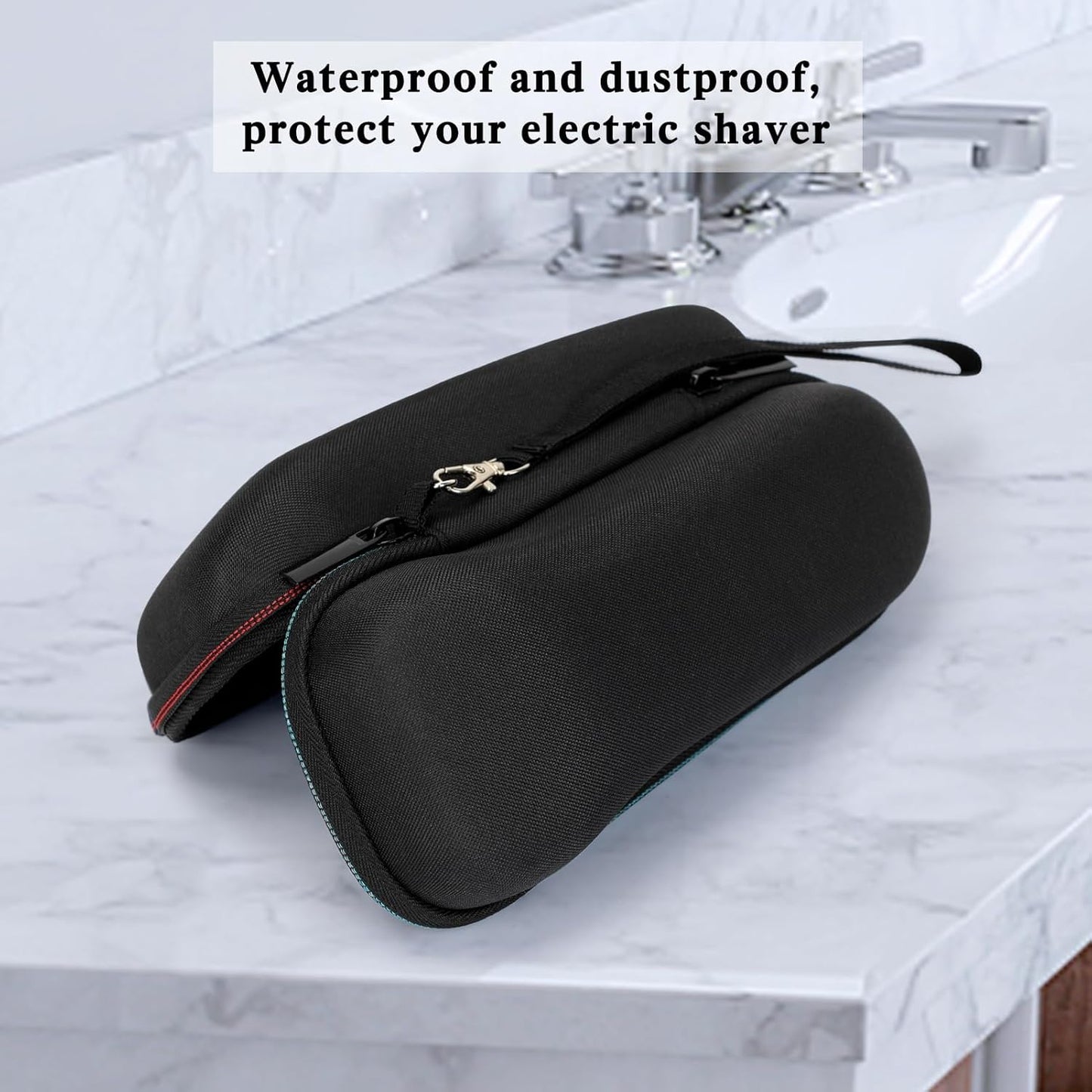 Travel Shaver Organizer - EVA Hard Protective Holder for Braun Series 3/5/6/7/8/9 Electric Shavers, Compact & Durable Design for Men’s Grooming Essentials, Fits All Accessories (Black)