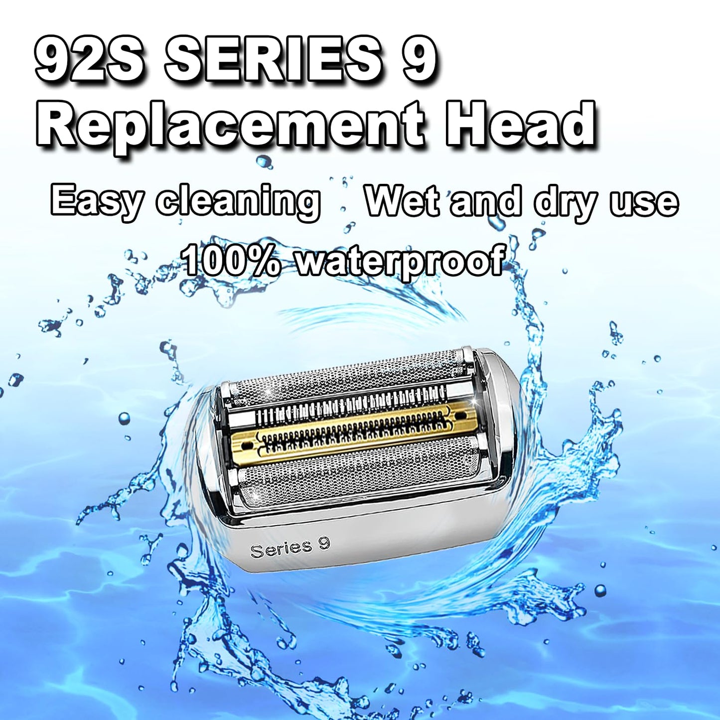 NEW Series 9 92S Braun Electric Shaver Replacement Head for Men Razor Shaving Blades Compatible with 92S Braun Replacement 9290cc 9291cc 9370cc 9293s 9385cc 9390cc 9330s 9296cc (2PACKS)