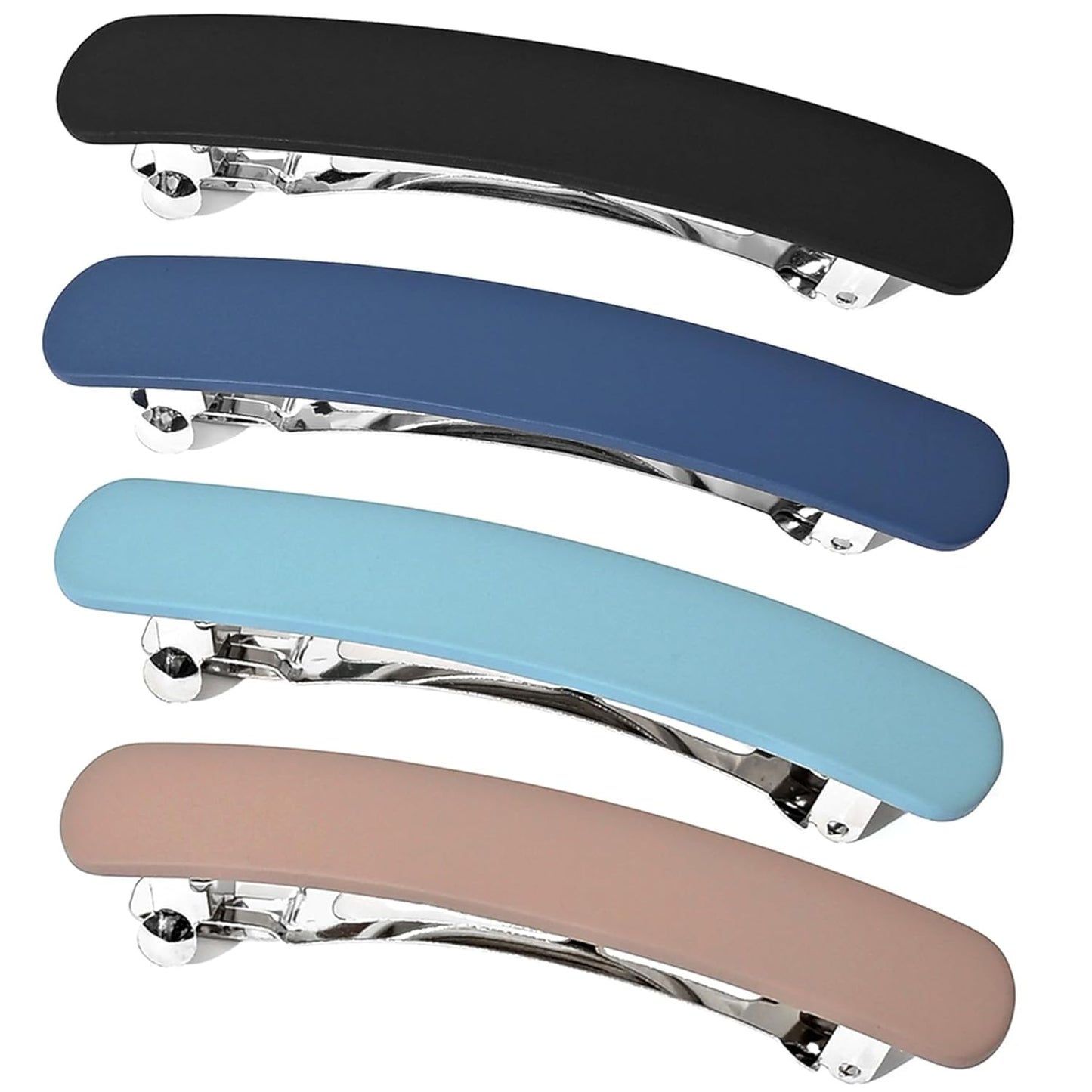 Fsmiling Hair Barrettes for Women French Hair Barrette Clip Medium Matte Hair Clips Barrette No Slip Hair Accessories 4-Pack