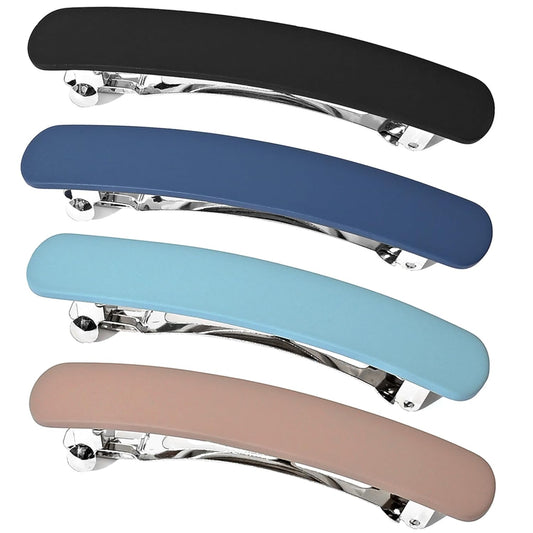Fsmiling Hair Barrettes for Women French Hair Barrette Clip Medium Matte Hair Clips Barrette No Slip Hair Accessories 4-Pack