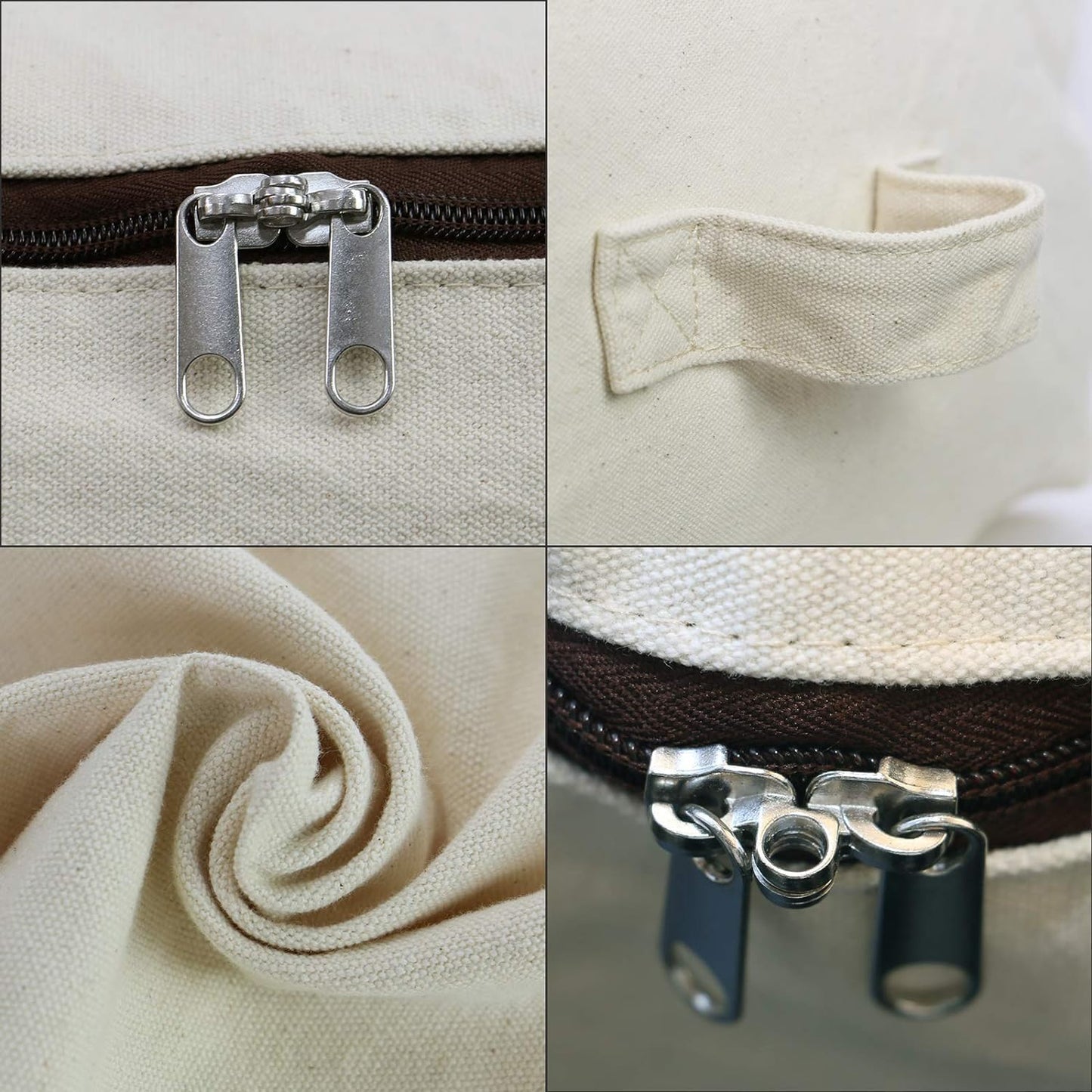 Omygarden 3 Pack Clothes Storage Bag Organizer with Sturdy Zipper for Quilts, Sweaters, Beddings, Blanket, Blouses and More, Beige