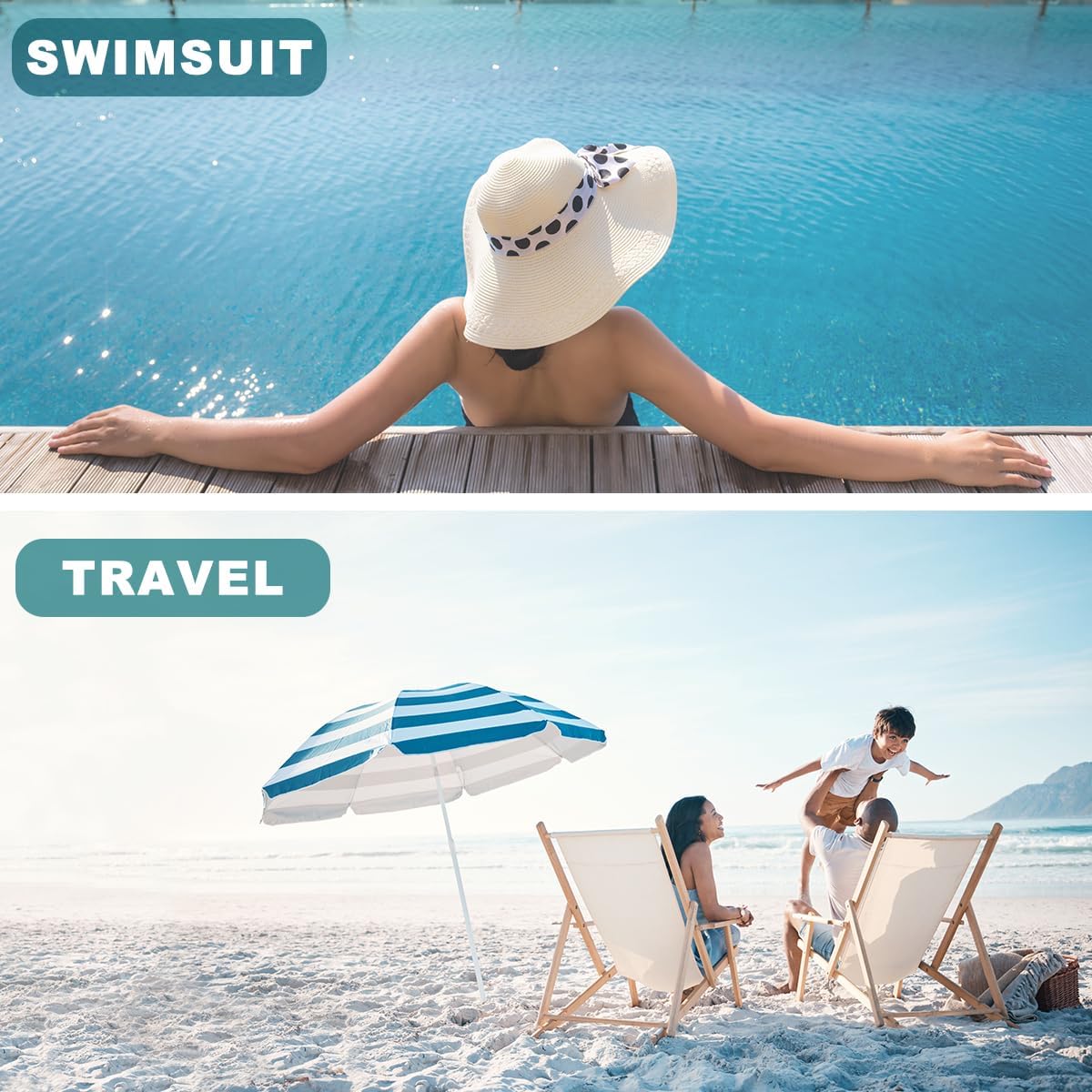 2Pcs Bunny Wet Bag 12x10 Inch, Rabbit Waterproof Reusable Wet Dry Bags, Floral Washable Travel Laundry Bags for Swimsuit Pool Beach Diapers Dirty Yoga Gym Clothes, Flowers Gifts for Women Friend