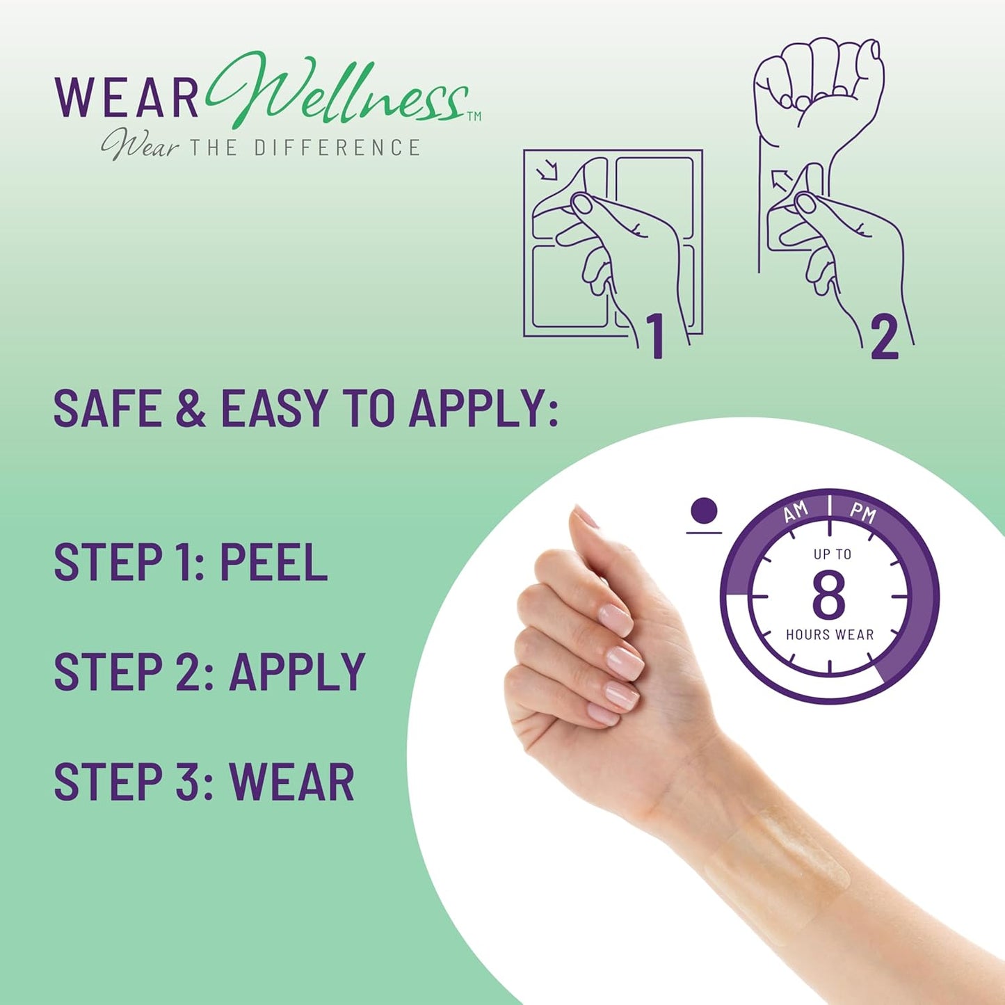 Clarity Film Patches – Topical Patches for Energy & Focus - Patch with Botanical Extracts – Natural Support for Memory & Concentration - Long-Lasting Effect – 4 Pack