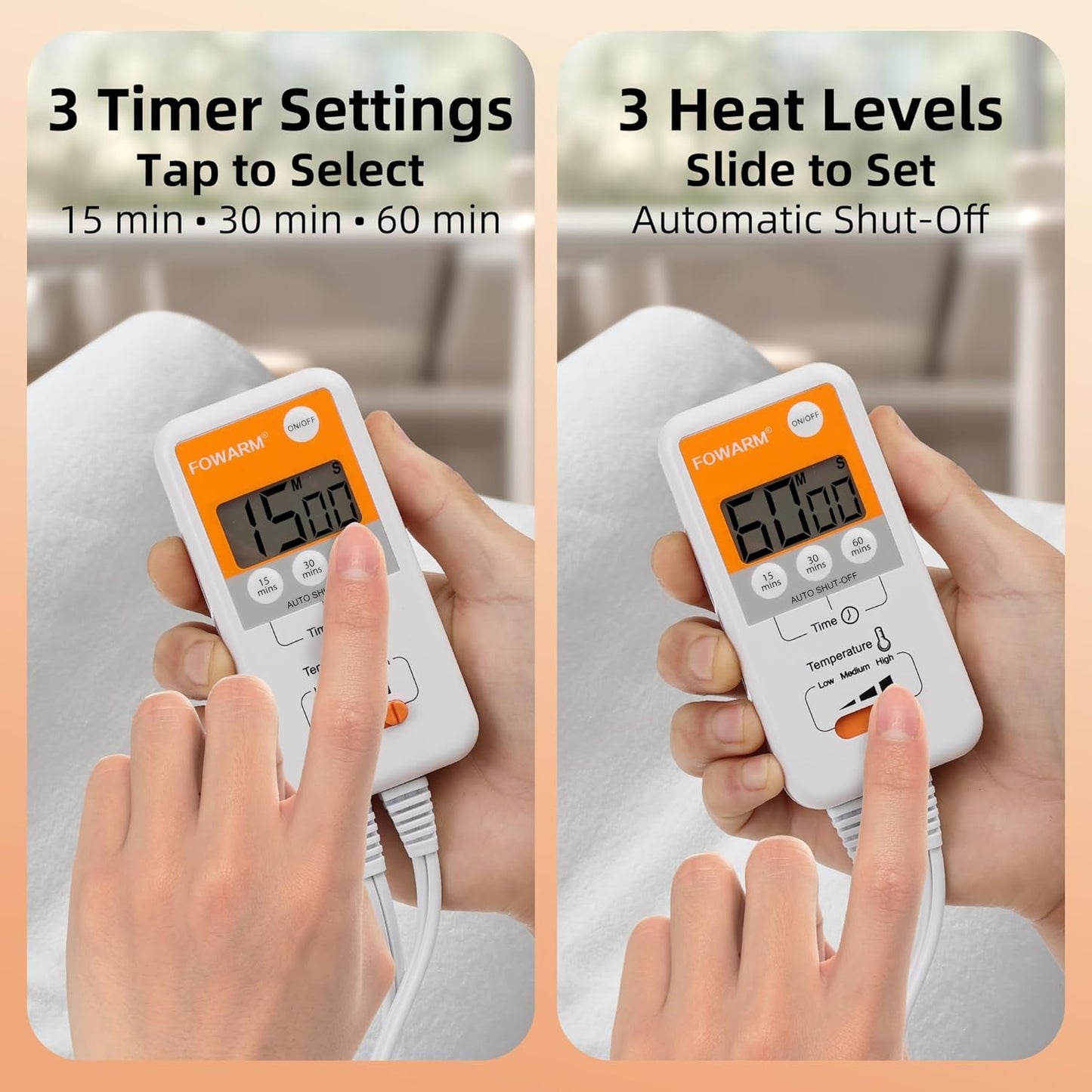 Moist Heat Heating Pad for Back, Neck, Shoulder and Period Cramps, Weighted Electric Heating Pad for Deep Pain Relief, Auto Shut Off, Washable Removable Soft Cover, Large 11.8"x26"