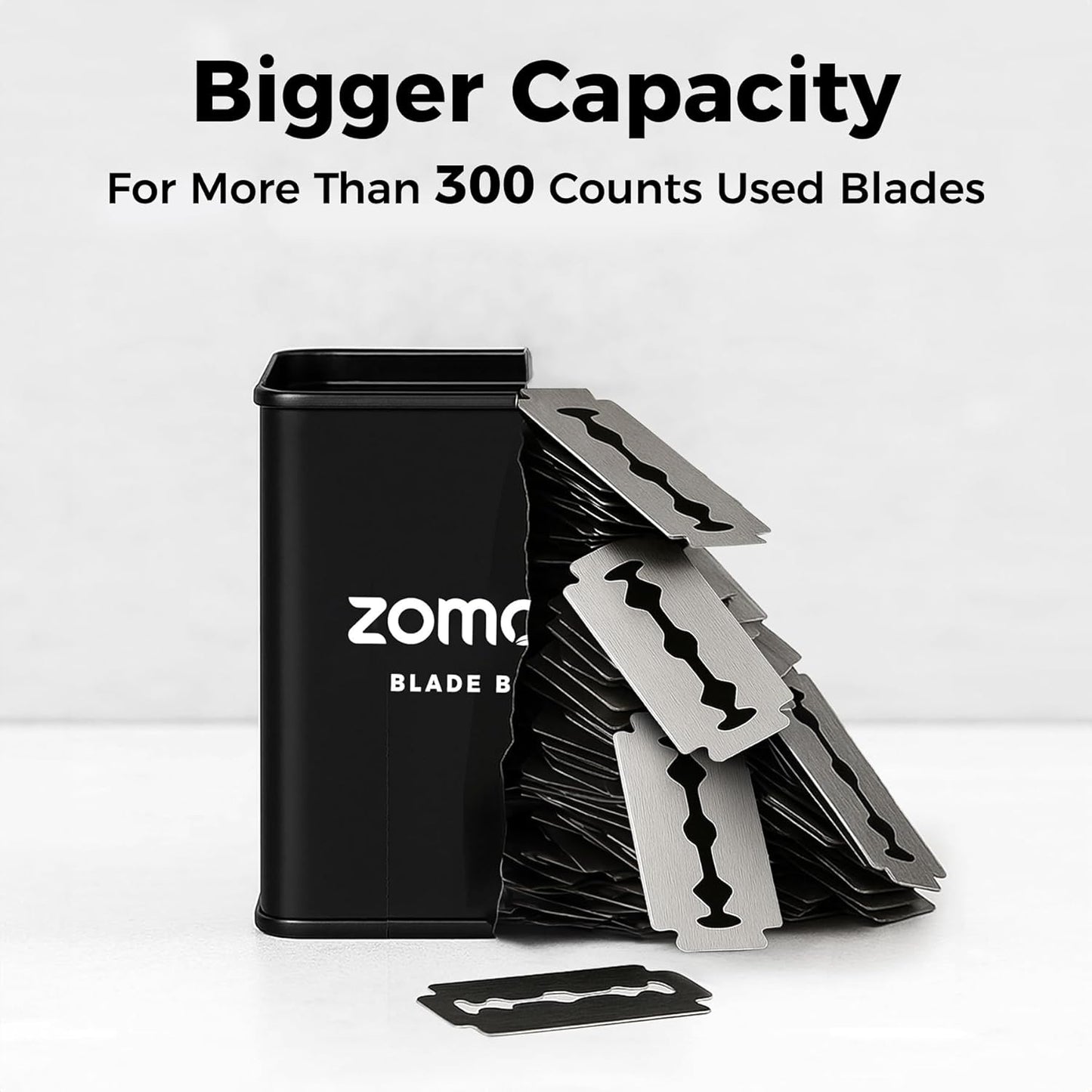 ZOMCHI Razor Blade Bank for Safety Razor Blade Storagement, Used Double Edge Safety Razor Blade Disposal Case (Black)