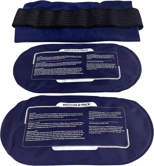 World-Bio Ice Pack for Sports Injuries,Reusable Ice Packs with Adjustable Straps for Muscle Pain, Swelling, Multifunctional Hot and Cold Compress for Knee, Shoulder, Arm, Leg,Back,Head,Ankle