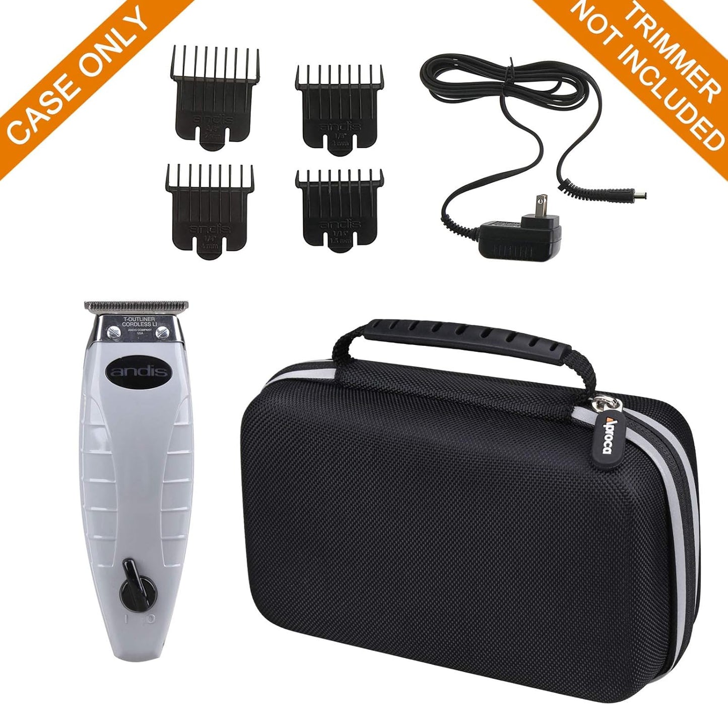 Aproca Hard Storage Portable Case, for Andis 74150 GTX-EXO / 74055/74000 Professional Cord/Cordless Lithium-ion Electric Beard & Hair Trimmer