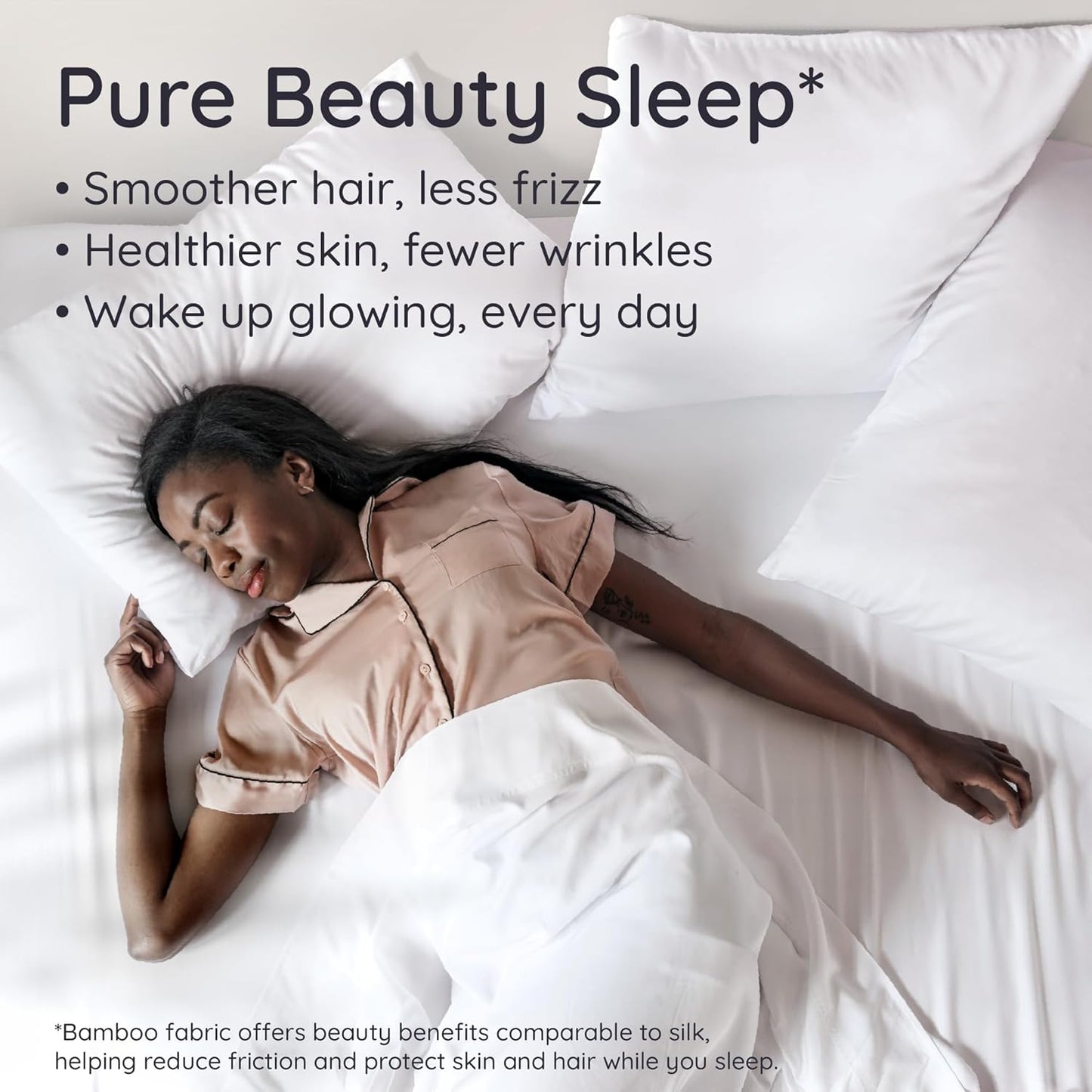 Bambaw 100% Viscose Derived from Bamboo Pillowcase Standard Size – Set of 2 Cooling Pillow Cases Standard Size, Breathable & Anti Acne Pillow Case, Cooling Pillow Cover with Envelope Closure (White)