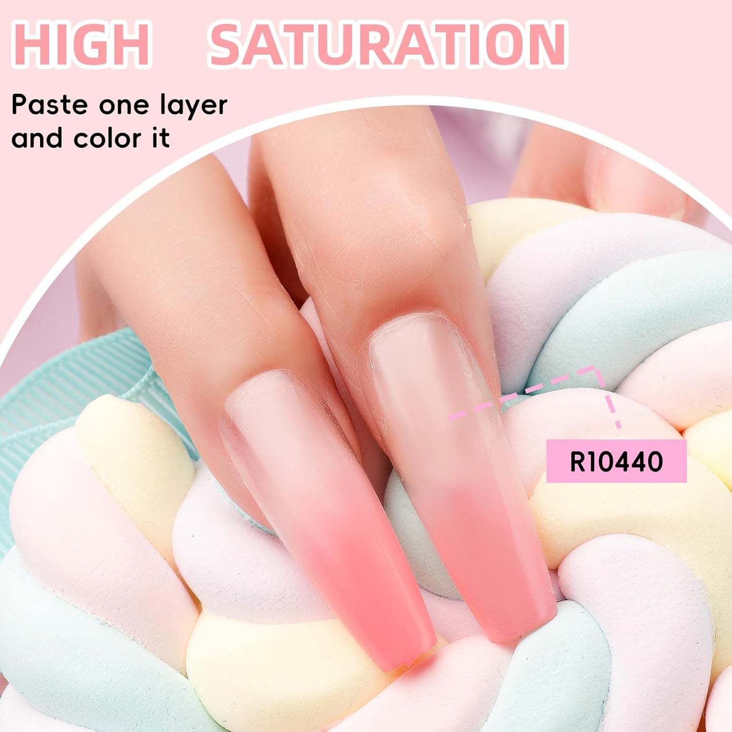 Gradient Painting Gel Set, 9 Colors Nude Pink White Ombre Gel Nail Polish with 50pcs Nail Sponges, 4 Claws Metal Grabber and Brush for Nail Art DIY Painted in Salon or Home Use