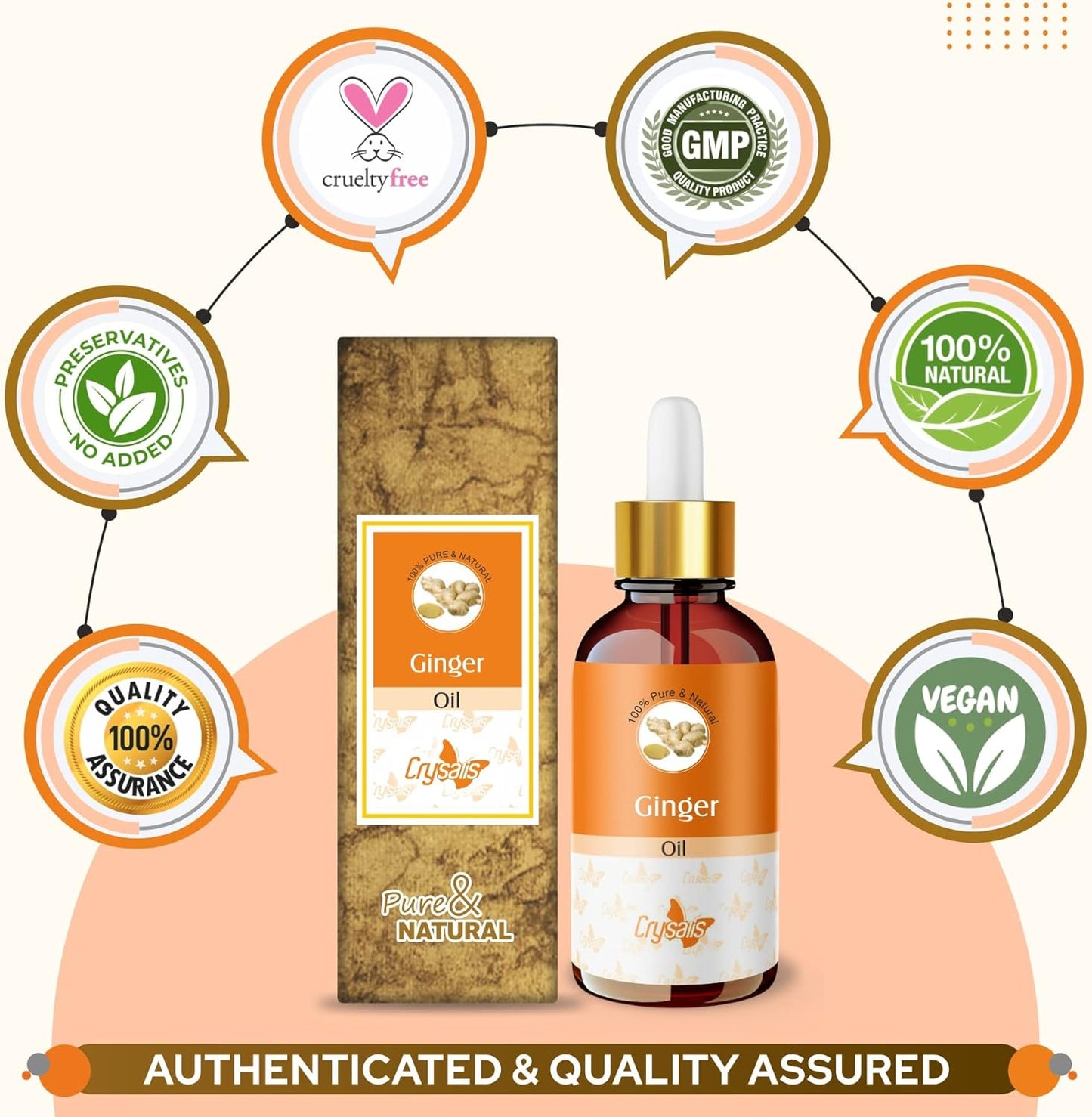 Crysalis Oil - 1.01 Fl Oz (30ml) (1.014 Fl Oz, Ginger)