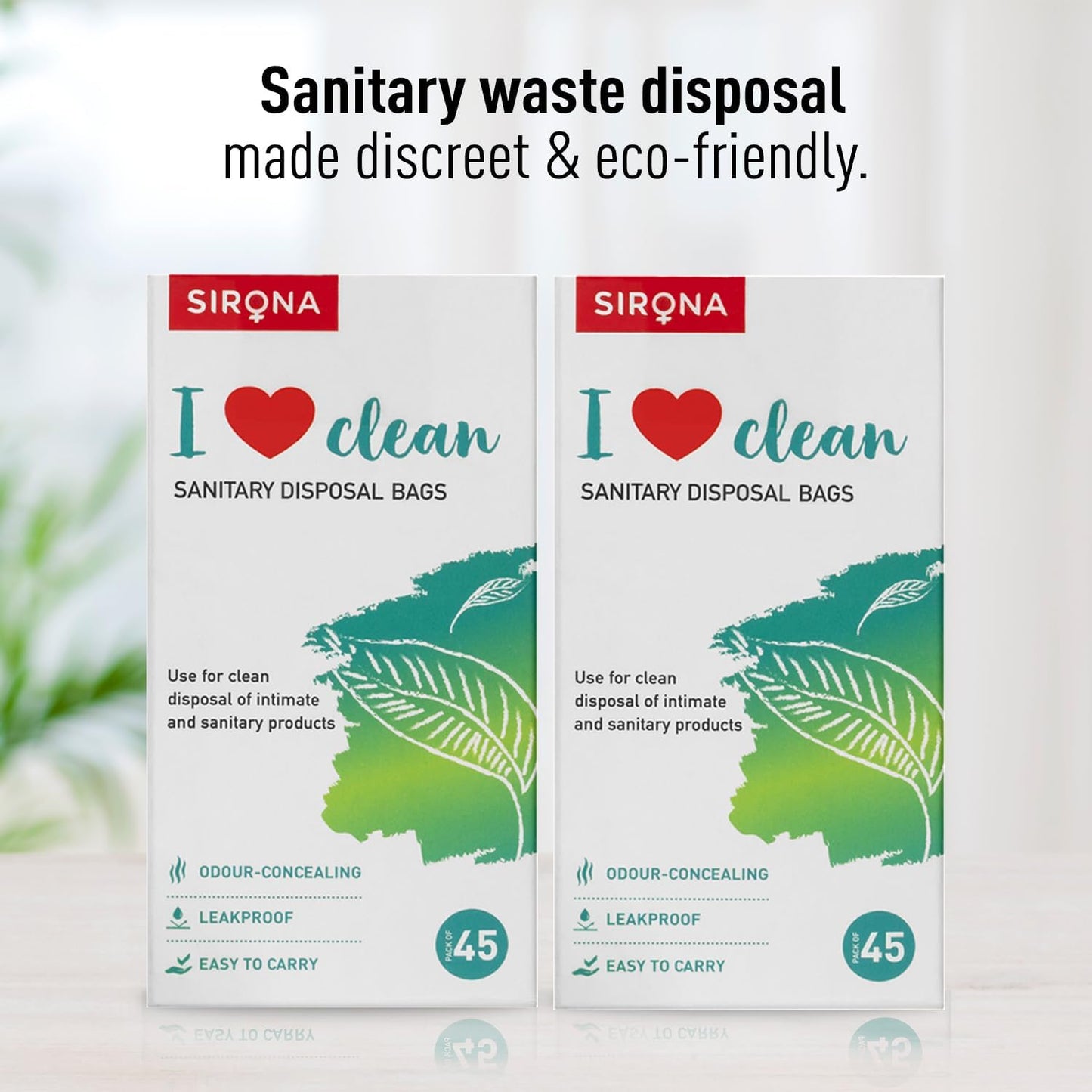 Sirona Personal Disposal Bags – 90 Count | For Discreet Disposal of Sanitary Pads, Panty Liners, Tampons & Condoms | Compact & Odour-Resistant Design