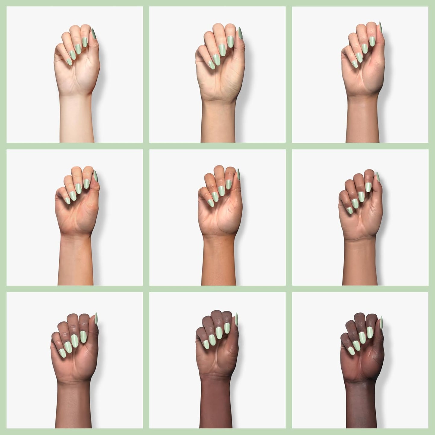 AILLSA Pastel Gel Nail Polish Macaron Mint Green Gels Polish Bright Summer Colors Cotton Candy Nail Polish Soak Off U V Gel for French Nail Manicure Salon DIY 0.5 Fl Oz GB77