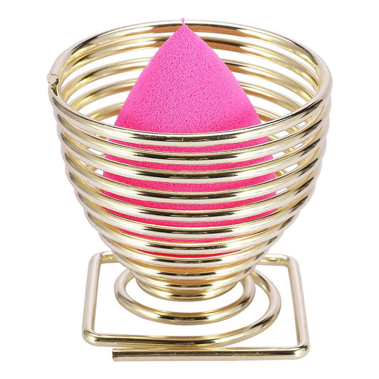 AYNEFY Puff Stand, 2 Types Sponge Puff Blender Drying Stand Holder Rack Support Tool for Various Makeup Sponges(Gold (Base))