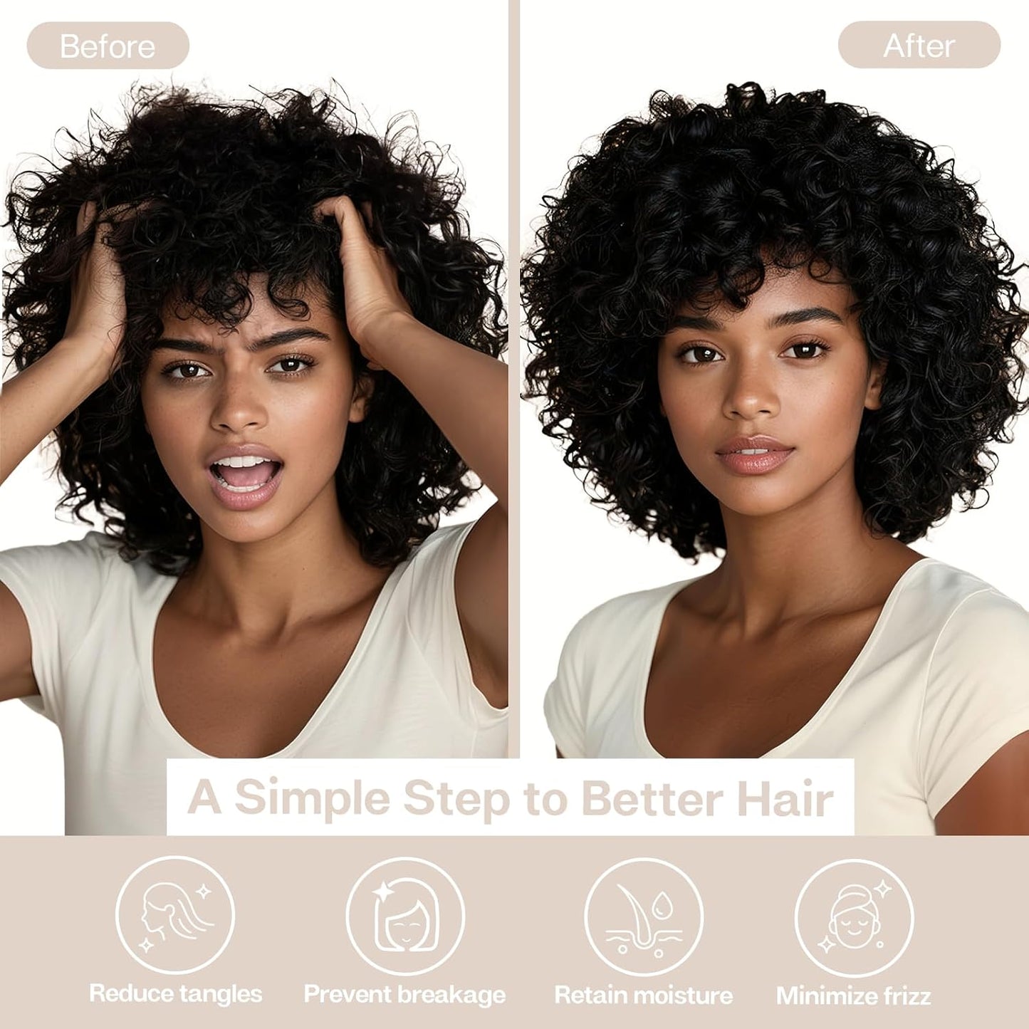 MR&HM Satin Body Pillow Cover, Soft and Breathable Body Pillow Case with Envelope Closure, Cooling and Silky Long Pillowcase for Hair and Skin,Grey (20x54, Beige)