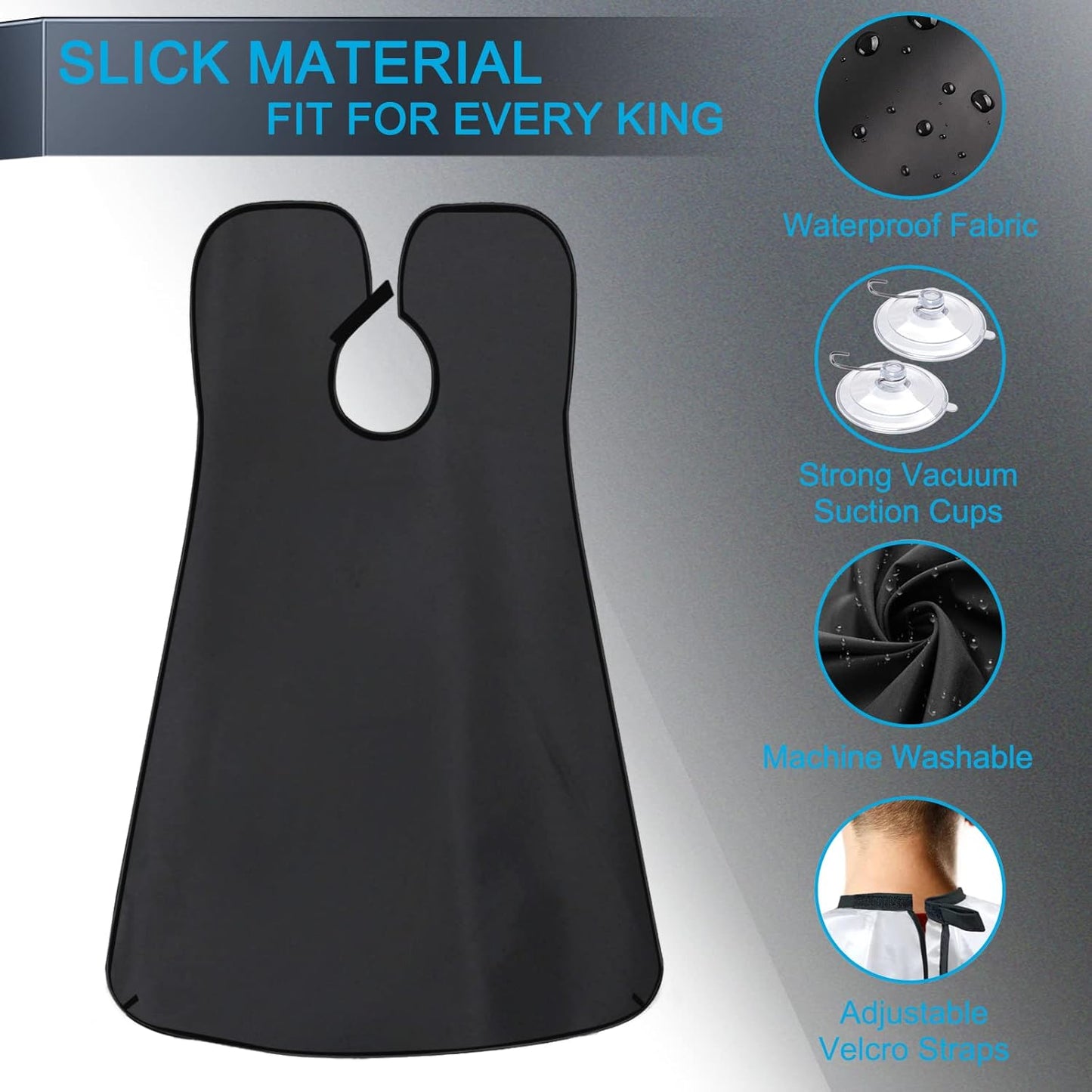 Beard Bib Apron Hair Catcher for Shaving Non-Stick Shave Cape Grooming Accessories Gifts for Men Husband Father