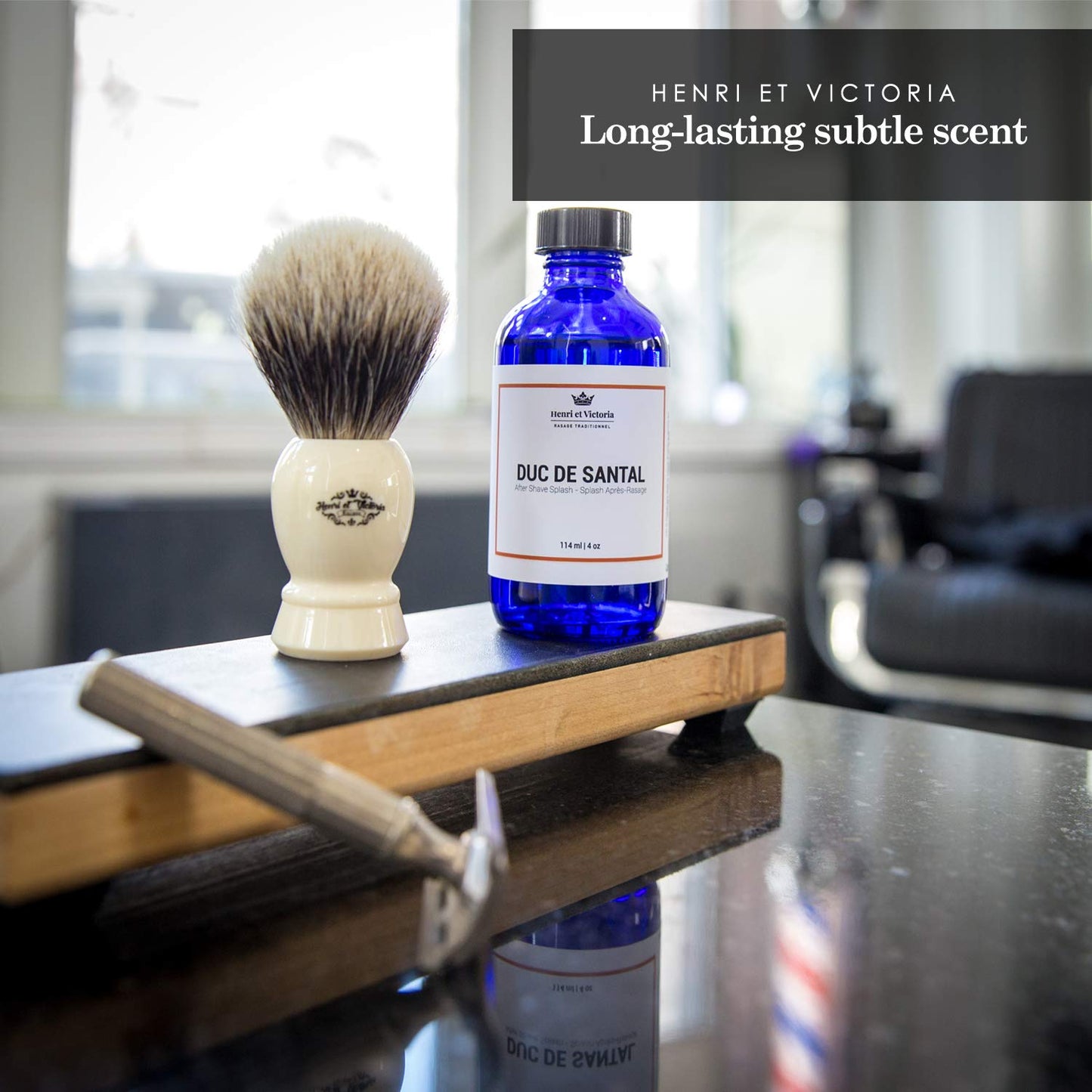 Aftershave Splash For Men l Canadian Made by A Skilled Artisan l Moisturize and Soothe the Skin 114 ml (4 oz) (Duc Santal Fragrance)