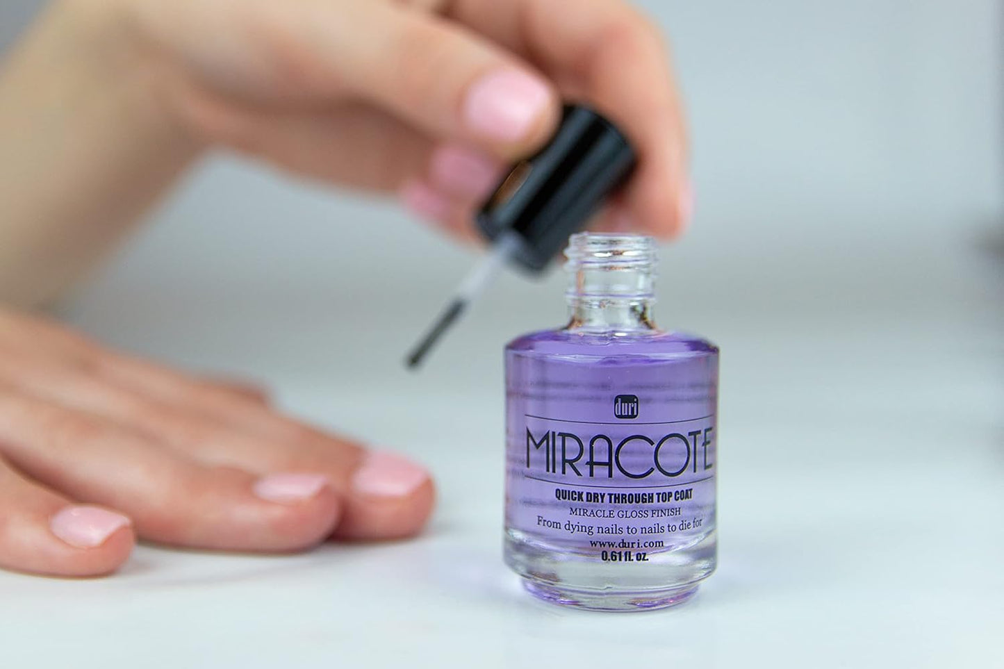 duri Miracote Quick-Dry Top Coat - High Gloss Finish, Chip Resistant, Long Wear - Nail Polish Protector for Strength and Growth | Pack of 3