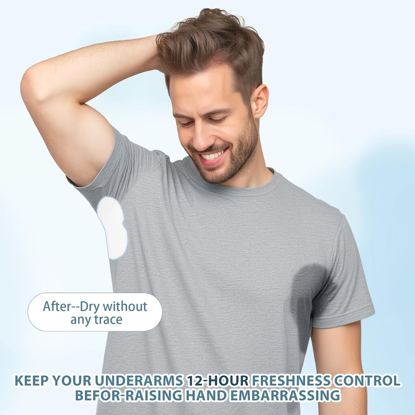 Armpit Sweat Pads for Women and Men, Underarm Sweat Pads can Easily Absorb Sweat and Neutralize Odors, Individually Packaged Sweat Pads for Under Arms Stay Confident (50 Count (Pack of 1))