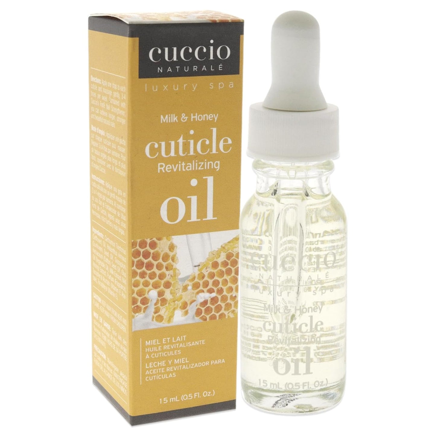 Cuccio Naturale Revitalizing Cuticle Oil - Hydrating Oil For Repaired Cuticles Overnight - Remedy For Damaged Skin And Thin Nails - Paraben/Cruelty-Free Formula - Milk And Honey - 0.5 Oz