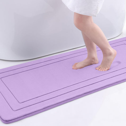 Arotive Memory Foam Bathroom Rug Mat 70x24, Ultra Soft and Absorbent Bath Mat, Machine Wash Dry, Comfortable Bath Rug Carpet for Bathroom Floor, Tub and Shower, Lavender