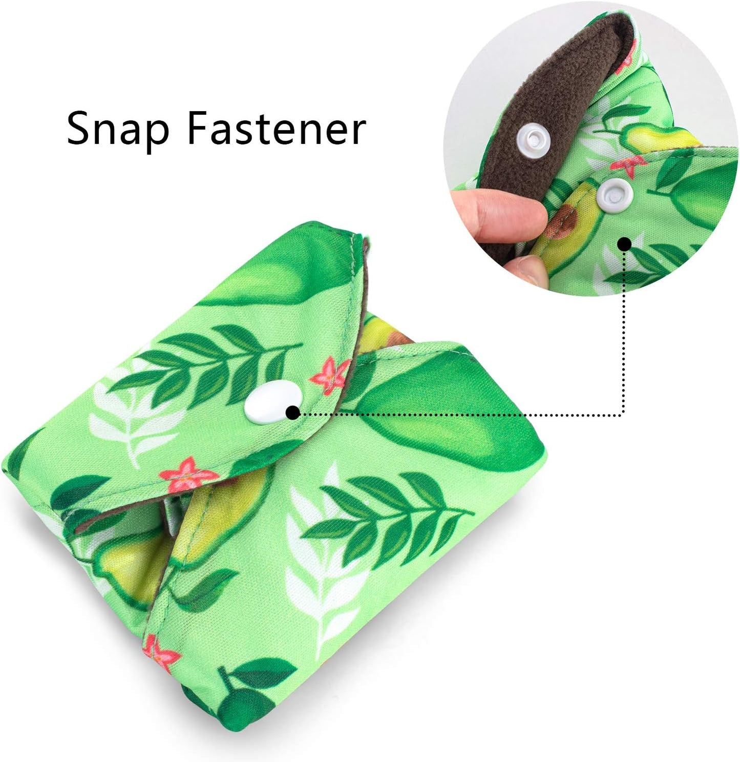 Teamoy 10pcs Cloth Panty Liners, Reusable Sanitary Pads with Wet Bag, Washable Cloth Menstrual Pads with Charcoal Absorbency Layers (Lemon Series, 3pcsx7.9+ 4pcsx10+ 3pcsx11.6)