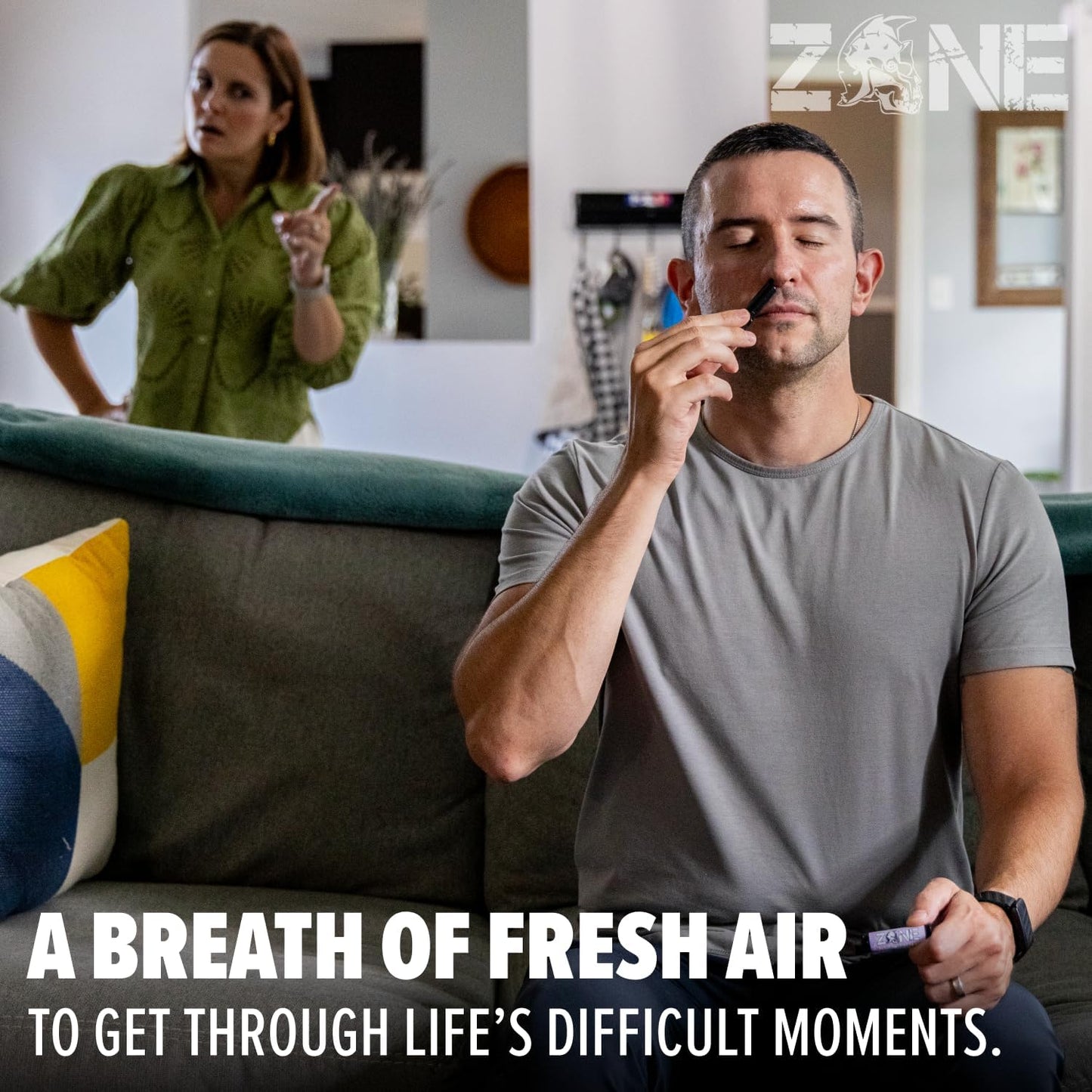 Zone Essential Oil Nasal Stick – Natural Mood Boosting Ingredients - Ultra Cool Refreshing Sensation, Made in USA (Essential Oils and Menthol) (Lavender Mint 3 Pack)