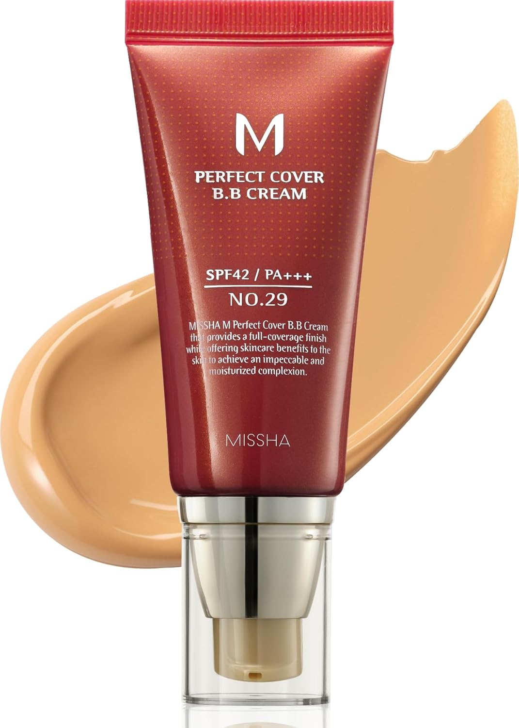 MISSHA M Perfect BB Cream No.29 Caramel beige for medium with warm skin tone SPF 42 PA +++ 1.69 Fl Oz - Tinted Moisturizer for face with SPF
