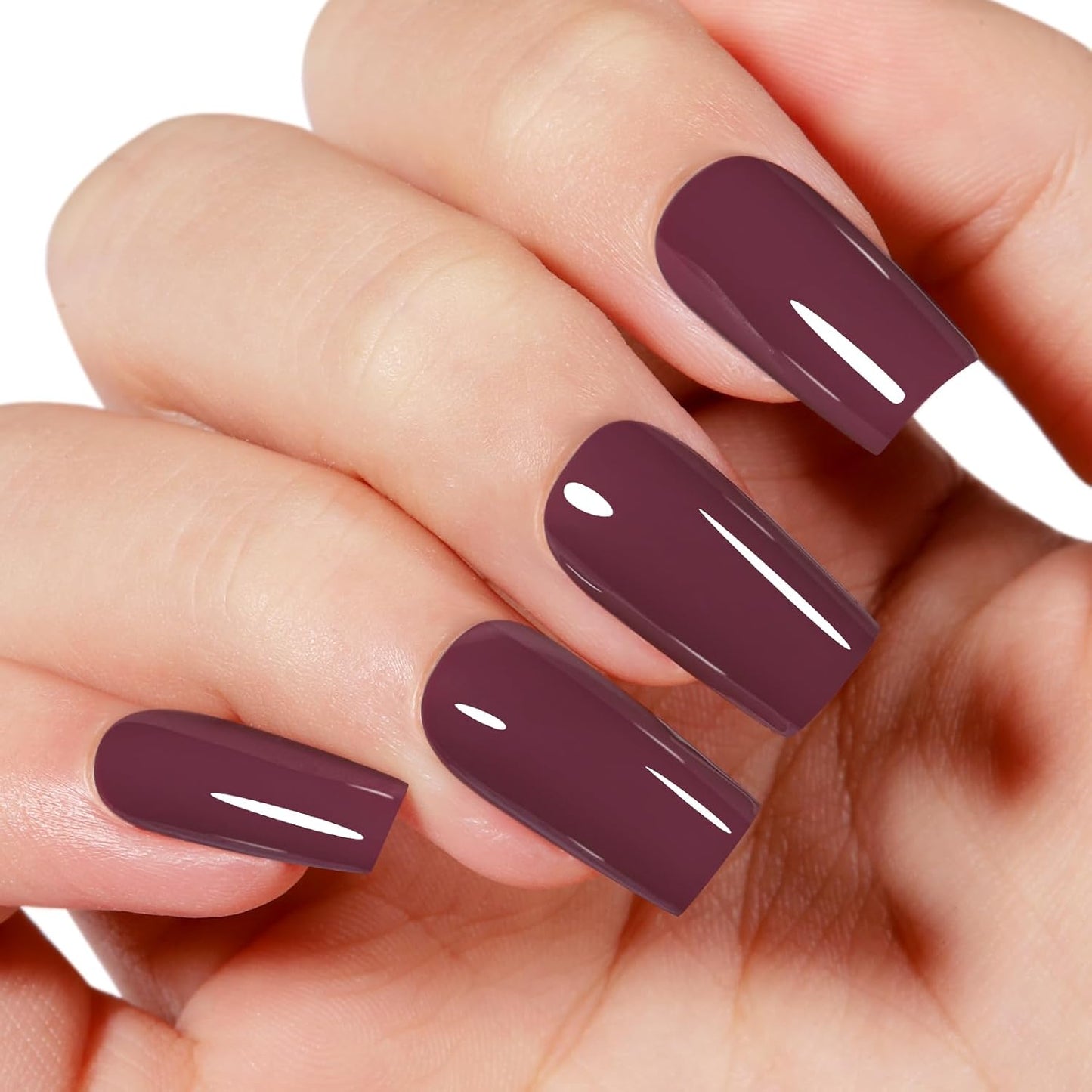 AILLSA Maroon Red Gel Nail Polish Burgundy Purple Jelly Gel Polish Grape Wine Polish Dark Color Opaque Nails Soak Off U V Gels Manicure Salon DIY Holiday Day Gift for Women 0.51 Fl Oz/GF04