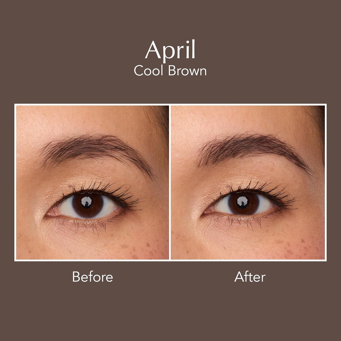 Thrive Causemetics Instant Brow Fix Semi-Permanent Eyebrow Gel, Waterproof Tinted Eye Brow Gel with Vitamin B5, Smudge-Proof, Vegan & Cruelty Free, April (Cool Brown)