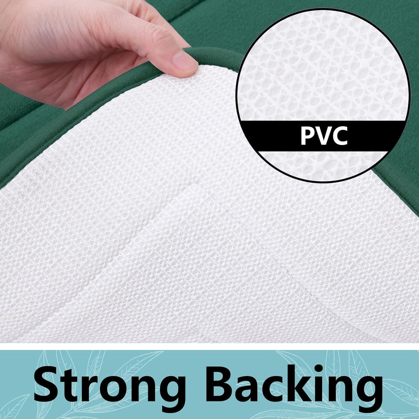 Arotive Memory Foam Bathroom Rug Mat 36x24, Ultra Soft and Absorbent Bath Mat, Machine Wash Dry, Comfortable Bath Rug Carpet for Bathroom Floor, Tub and Shower, Dark Green