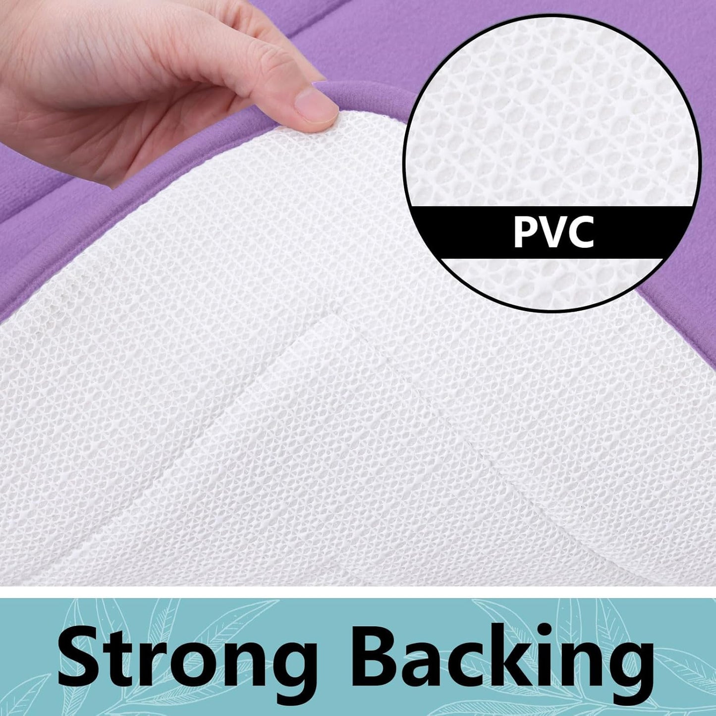 Arotive Memory Foam Bathroom Rug Mat 59x24, Ultra Soft and Absorbent Bath Mat, Machine Wash Dry, Comfortable Bath Rug Carpet for Bathroom Floor, Tub and Shower, Lavender