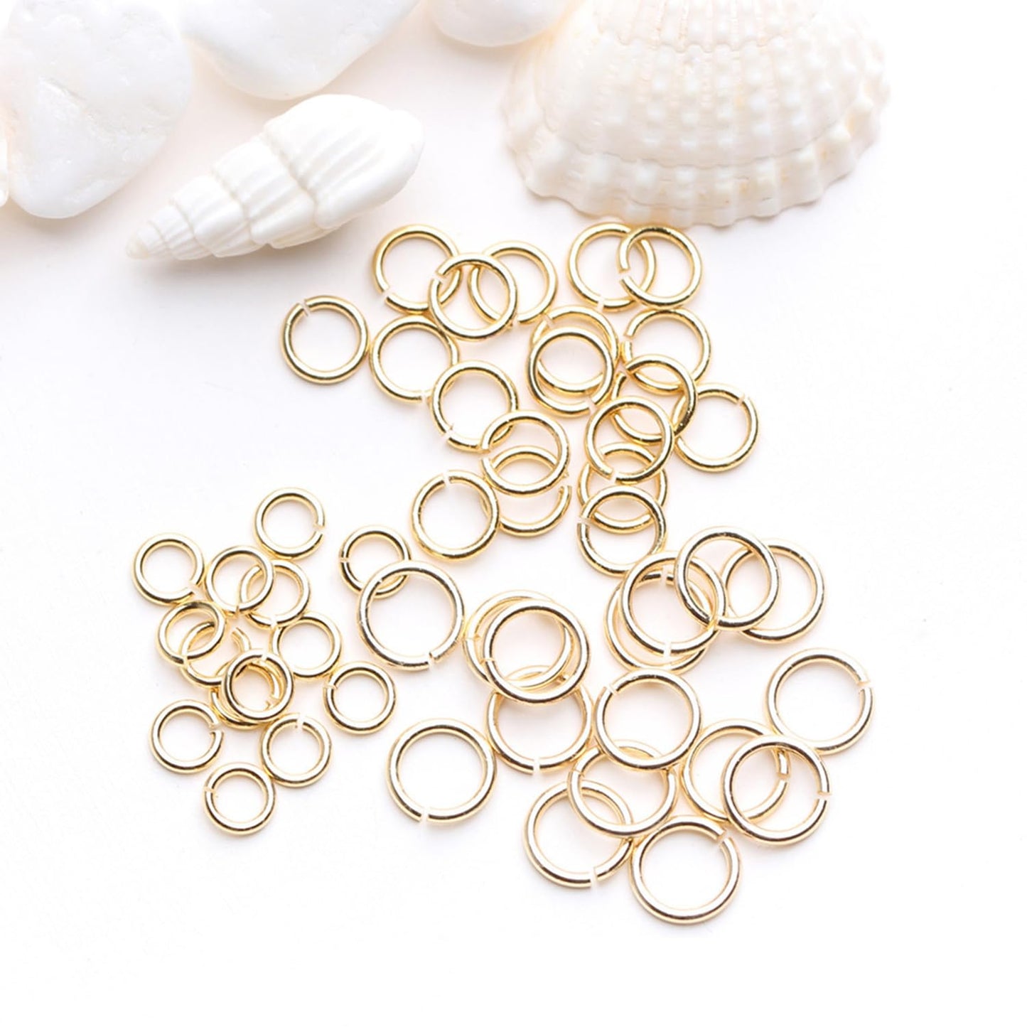 SEVENHEAD 50 Pcs Dreadlock Beads Hair Accessories Circle Rings Adjustable Cuffs Braiding Hair Decoration Clips Metal Hair Decoration for Braids(Gold 1.2mm*18mm)