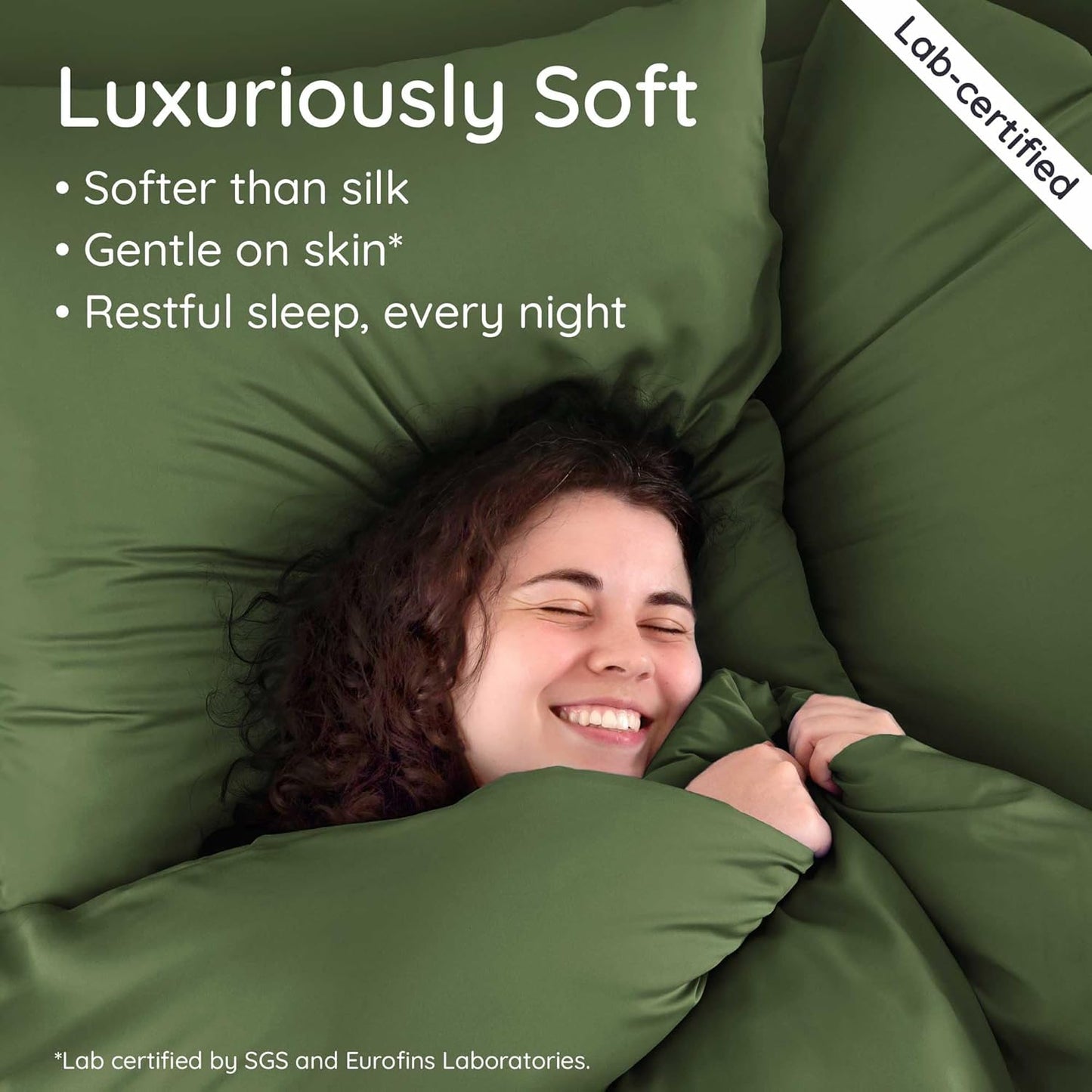 Bambaw 100% Viscose Derived from Bamboo Pillowcases Standard Size – Set of 2 Cooling Pillow Case with Envelope Closure, Breathable & Soft Pillow Cases Standard Size, Anti Acne (Olive)