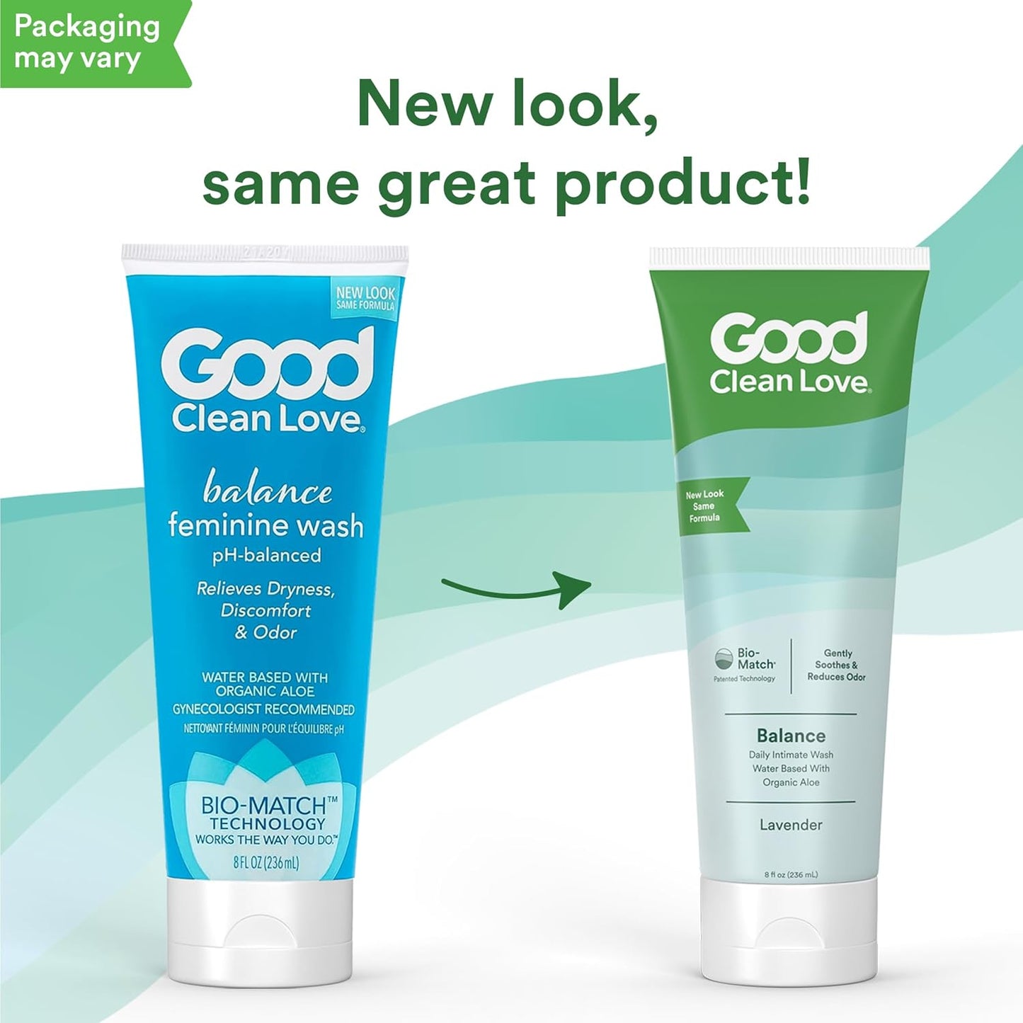 Good Clean Love Balance Feminine Wash, pH-Balanced Vaginal Moisturizer Cleanser for Women with Natural Ingredients, Gentle Cleansing Feminine Care Product, Reduces Vaginal Dryness & Odor, 8 Oz