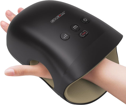 CINCOM Hand Massager - Cordless Hand Massager with Heat and Compression for Arthritis and Carpal Tunnel, Gifts for Women(Black)