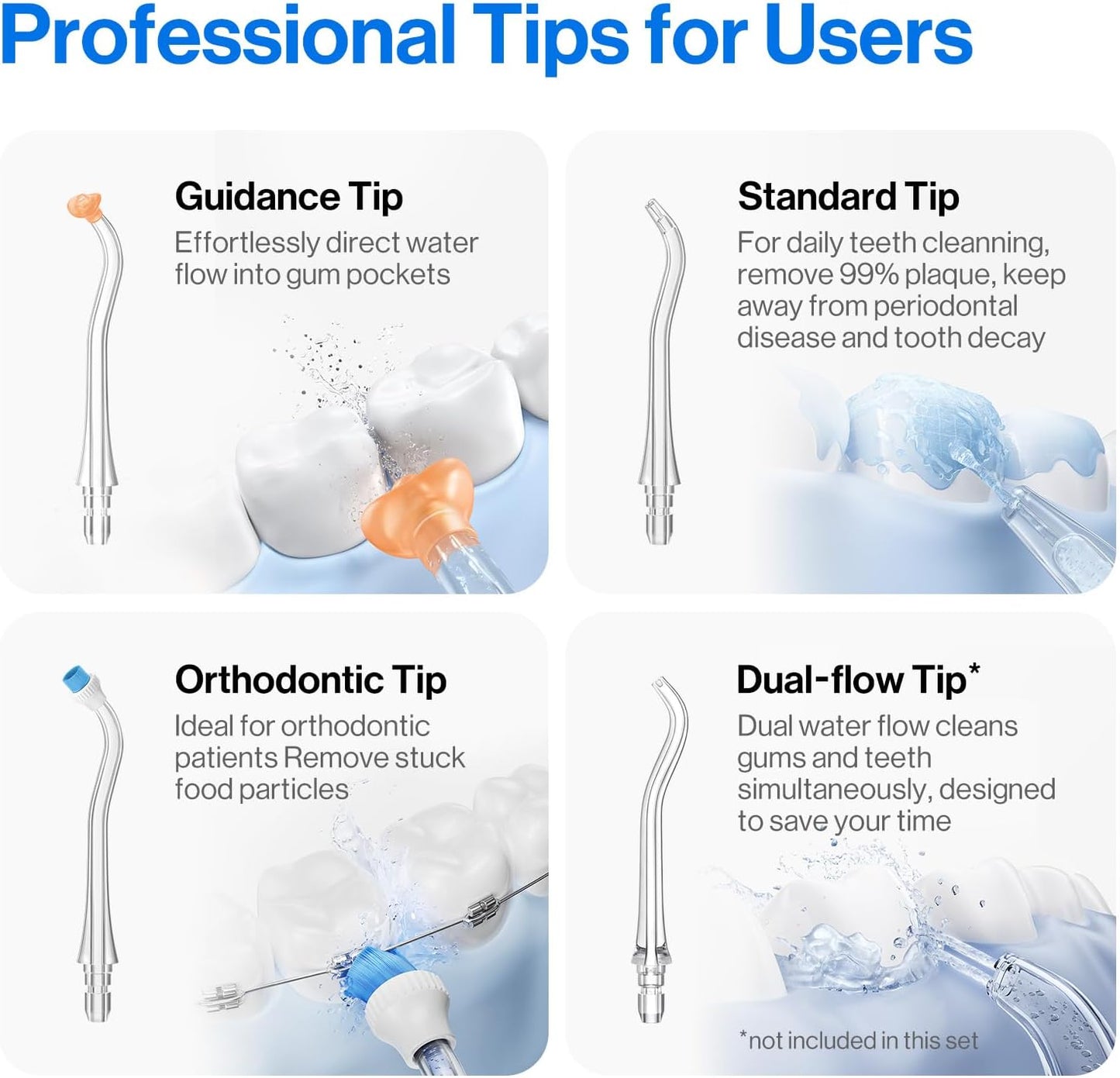 usmile C10 Portable Water Flosser – Travel-Friendly, 95-Day Battery, 4 Modes, 360° Nozzle, 180ml Tank, IPX7 Waterproof, Dentist-Recommended for Braces, Implants & Sensitive Gums (Inkstone Black)