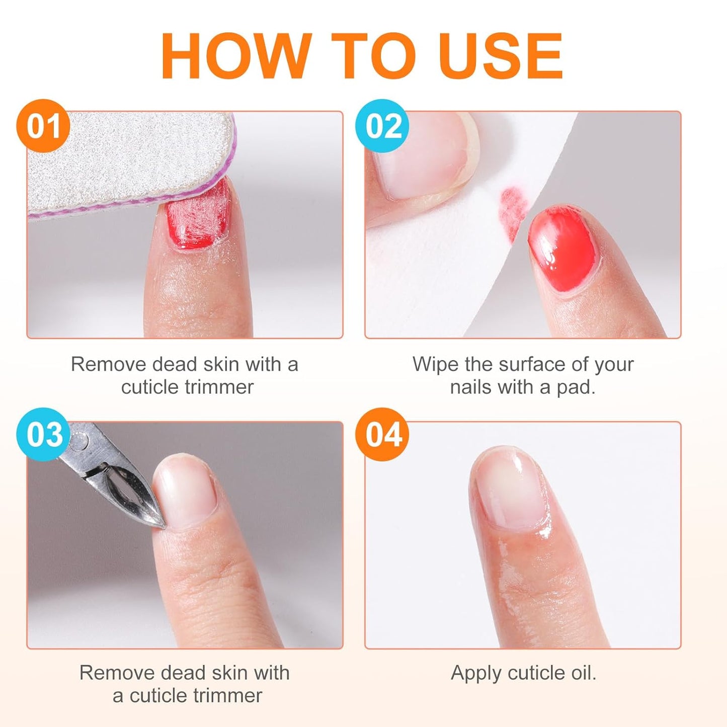 Nail Polish Remover Pads，100PCS Nail Polish Remover Wipes Fast Remove with Nutrition Oil Individually Wrapped Professional Nail Salon and Home Use