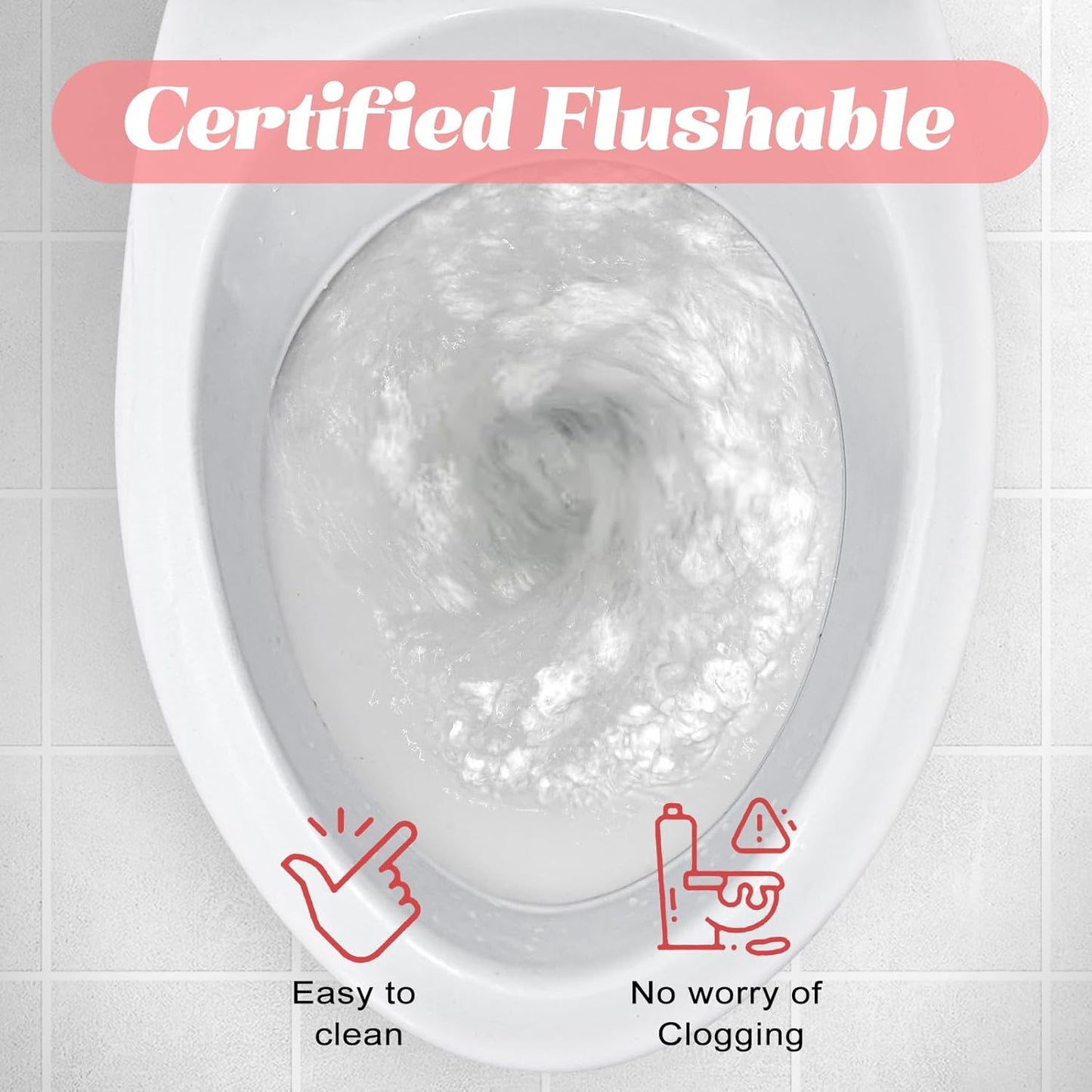 50 Feminine Wipes Flushable Travel Individually Wrapped,Travel Wipes for Women,Feminine Care Wet Wipes Travel Size Vaginal Wipes for Adult, Girl and Homeless