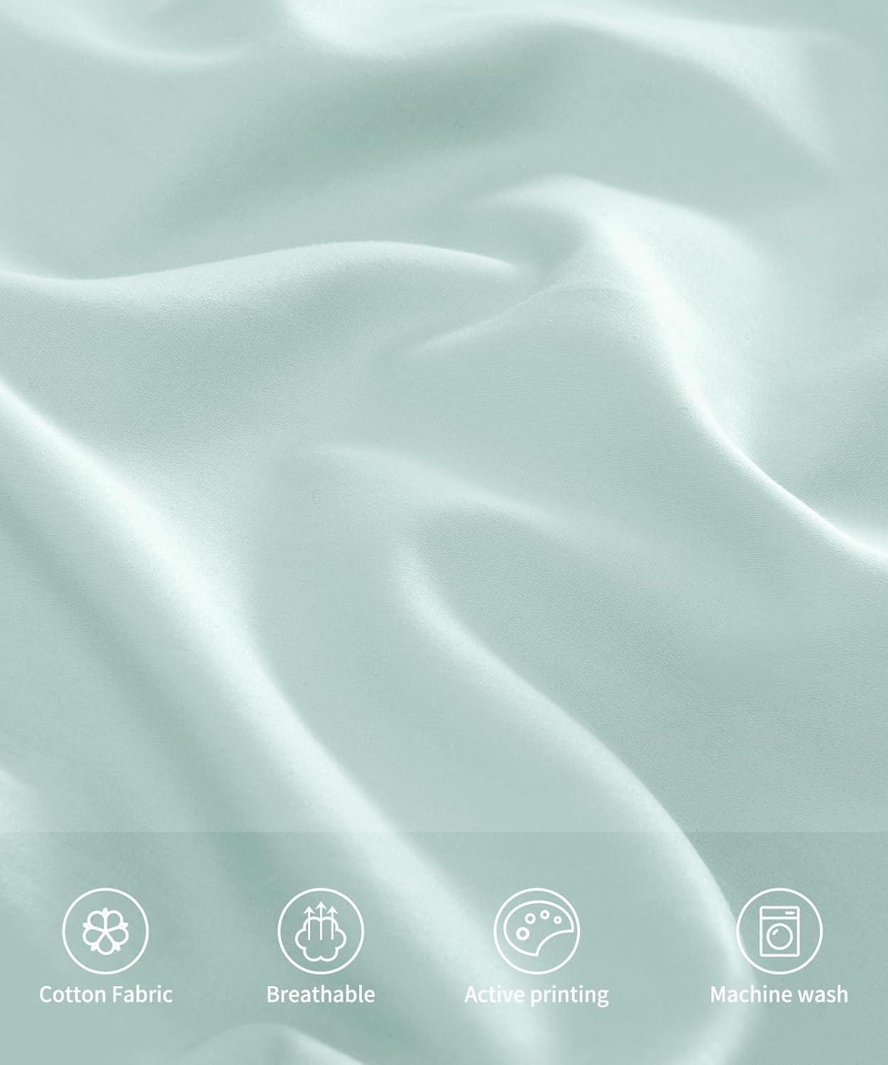 Warmstar Cotton Body Pillow Cover 1 Pack, 600 Thread Count Body Pillow case 20"x54", Long Body Pillow Case Cover Soft Breathable with Envelope Closure,Lagoon