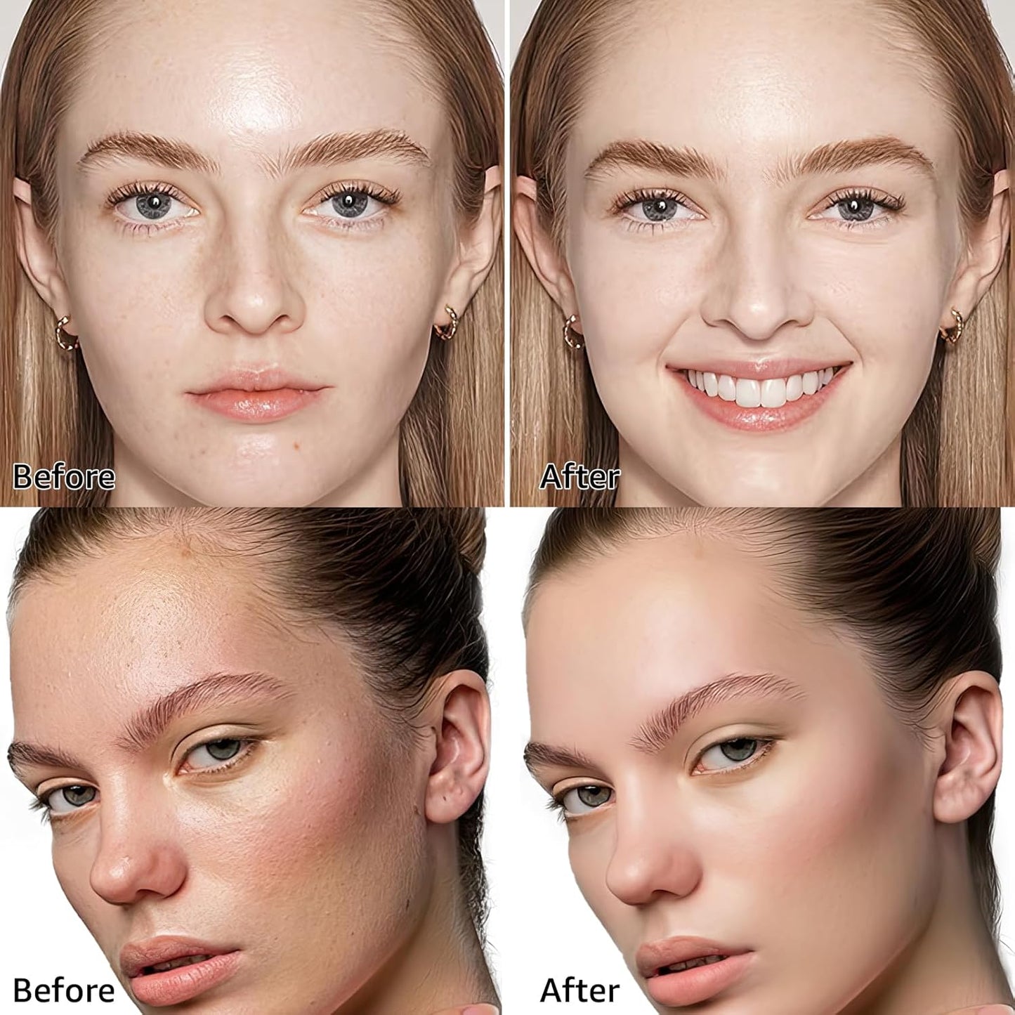 Mushroom Head Air Cushion CC Cream - Moisturizing BB Creams Foundation, Long-Lasting Waterproof New Air Cushion CC Cream Concealer for Even Skin Tone (Buff Beige, 1 PCS)