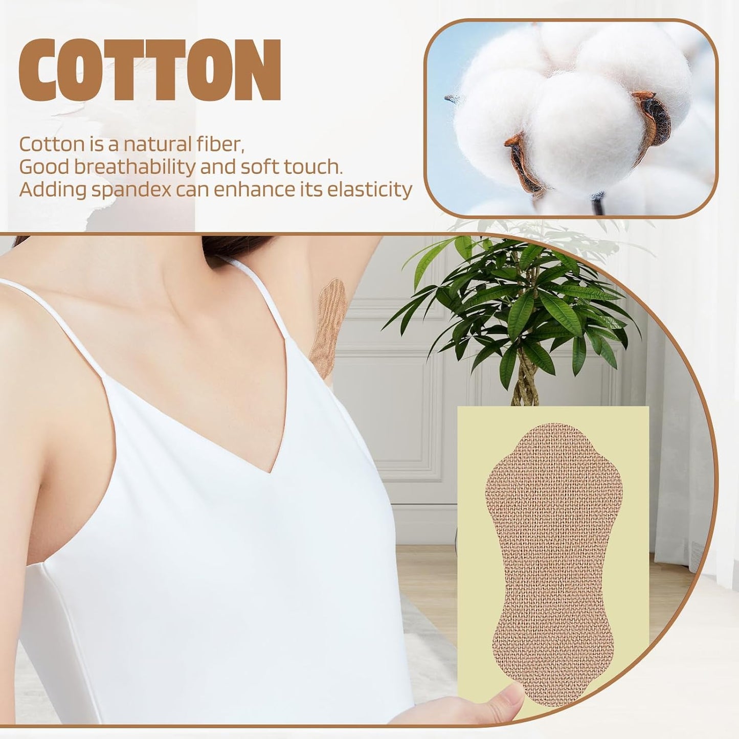 50 Pcs Underarm Sweat Pads for Women Men, Disposable Absorbent Armpit Sweat Pads for Under Arms Clothing, Invisible Self-adhesive Arm Pit Anti Sweat Patches (50)