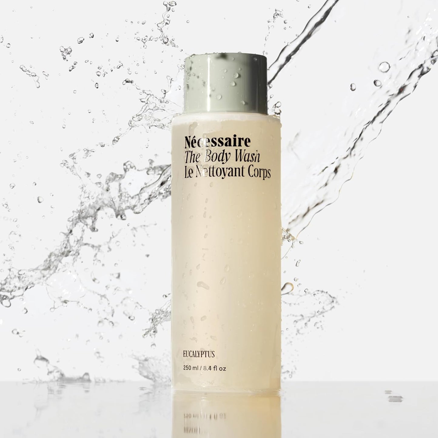 Nécessaire The Body Wash Eucalyptus - Natural Body Wash for Women & Men, Replenishing Shower Gel with Niacinamide, Vitamin C/E + Omega 6/9. Oil-In-Gel Cleanse, 8.4 fl oz.