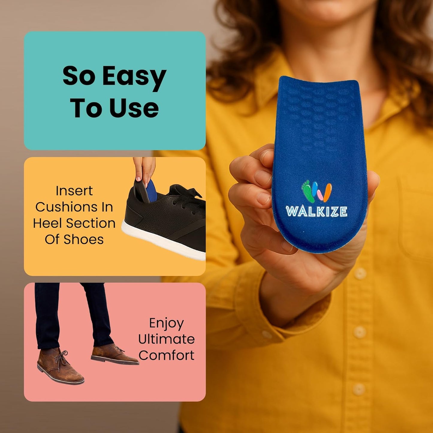 Metatarsal Pads Women | Heel Inserts for Women | Ball of Foot Cushions (2 Pairs Foot Pads) All Day Pain Relief and Comfort One Size Fits Shoe Inserts (Blue, Unisex 2.5cm)