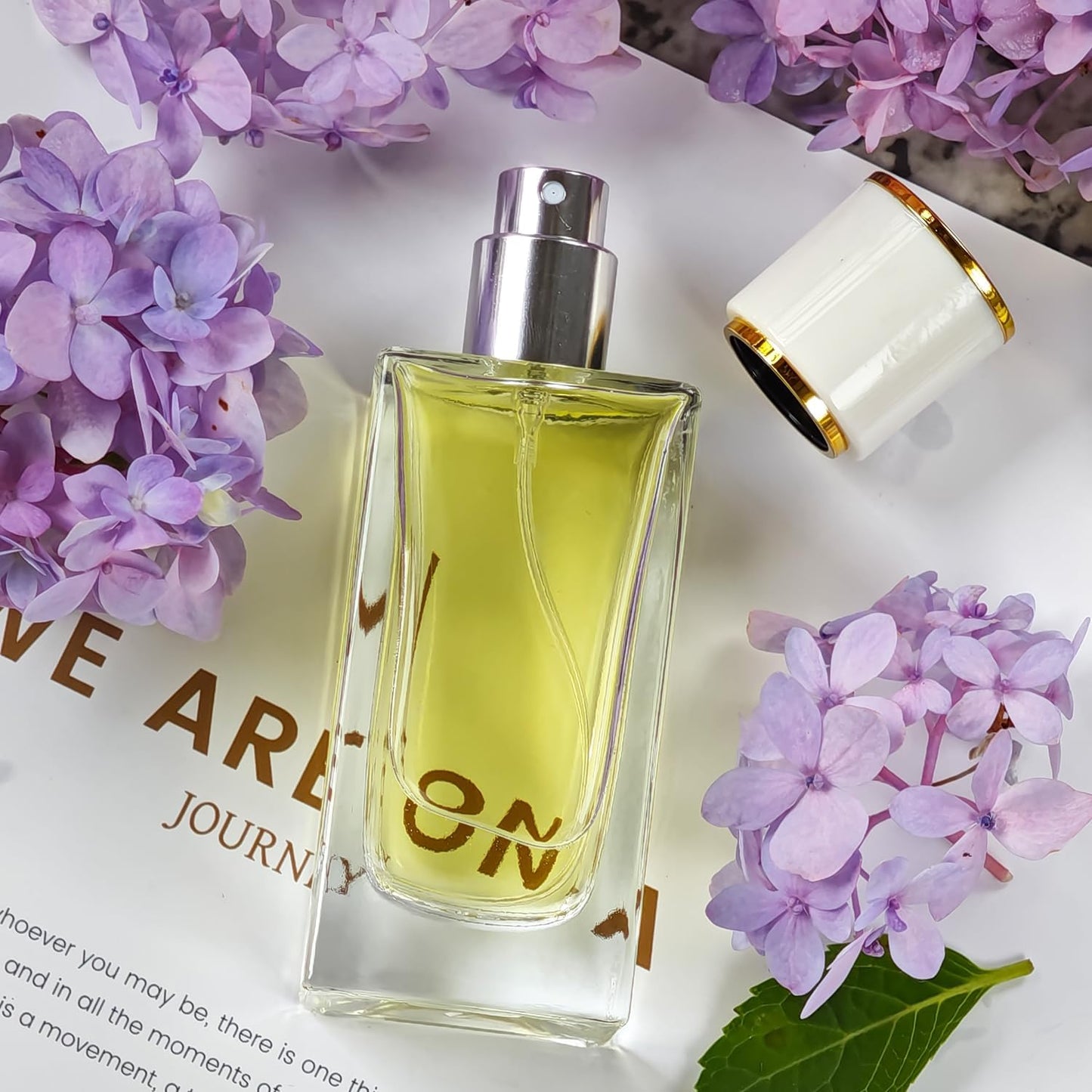 2 Pack 50ml/1.7 Oz Glass Spray Bottle Perfume Atomizer,Empty Travel Refillable Perfume Spray Bottle with 3 Kinds of Dispenser (White Cap, 50ml)